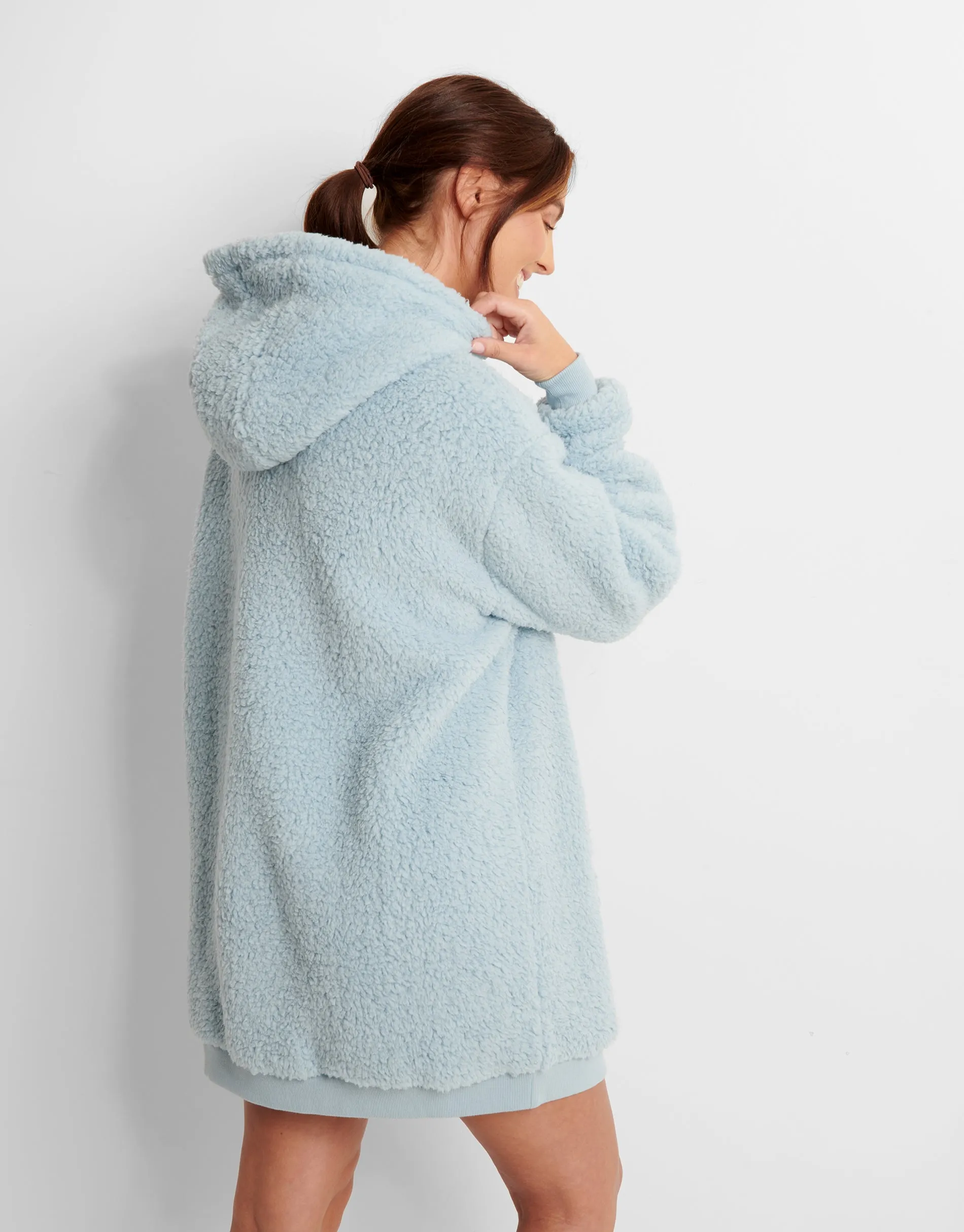 Women's Blue Lounge Hoodie Dress sold by Threadbare product image thumbnail 2