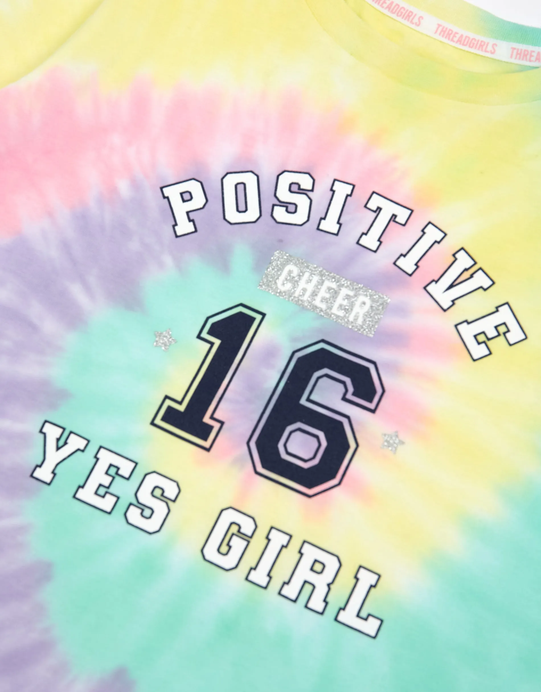 Girls' Pink Tie Dye Short Pyjamas With Scrunchie (3-Piece Set) sold by Threadbare product image thumbnail 4