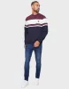 Men's Burgundy & Navy Colourblock Sweatshirt sold by Threadbare
