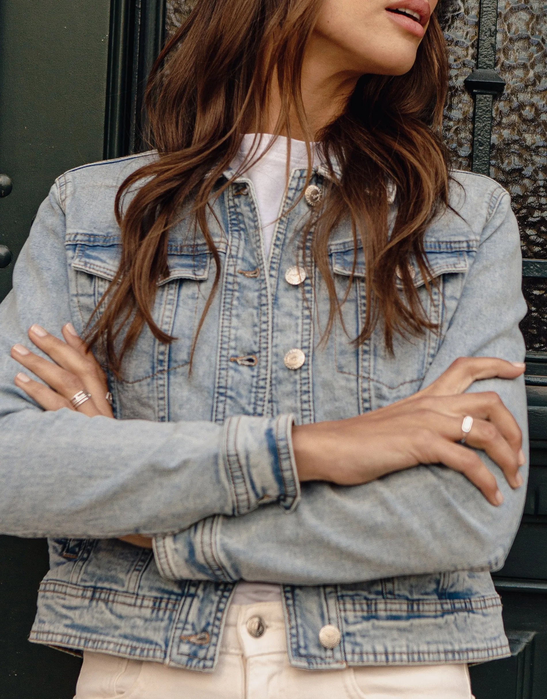 Light Blue Wash Denim Jacket sold by Threadbare product image thumbnail 4