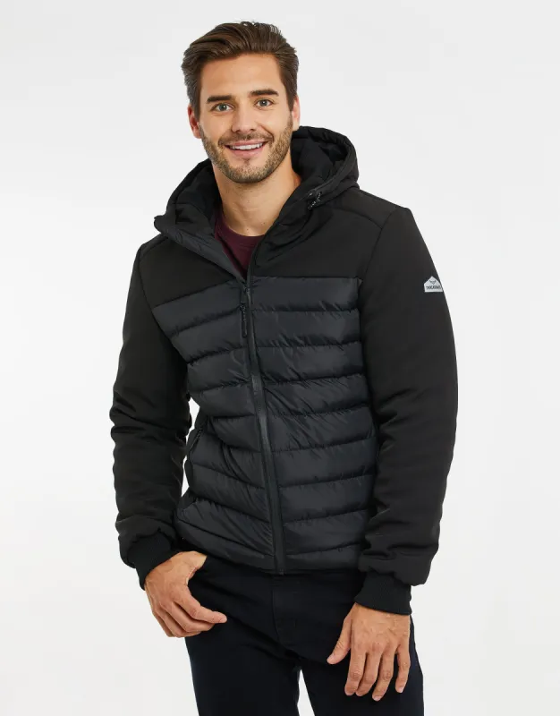 Men's Black Lightweight Padded Jacket sold by Threadbare