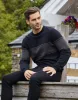 Men's Black Colourblock Crew Neck Jumper sold by Threadbare