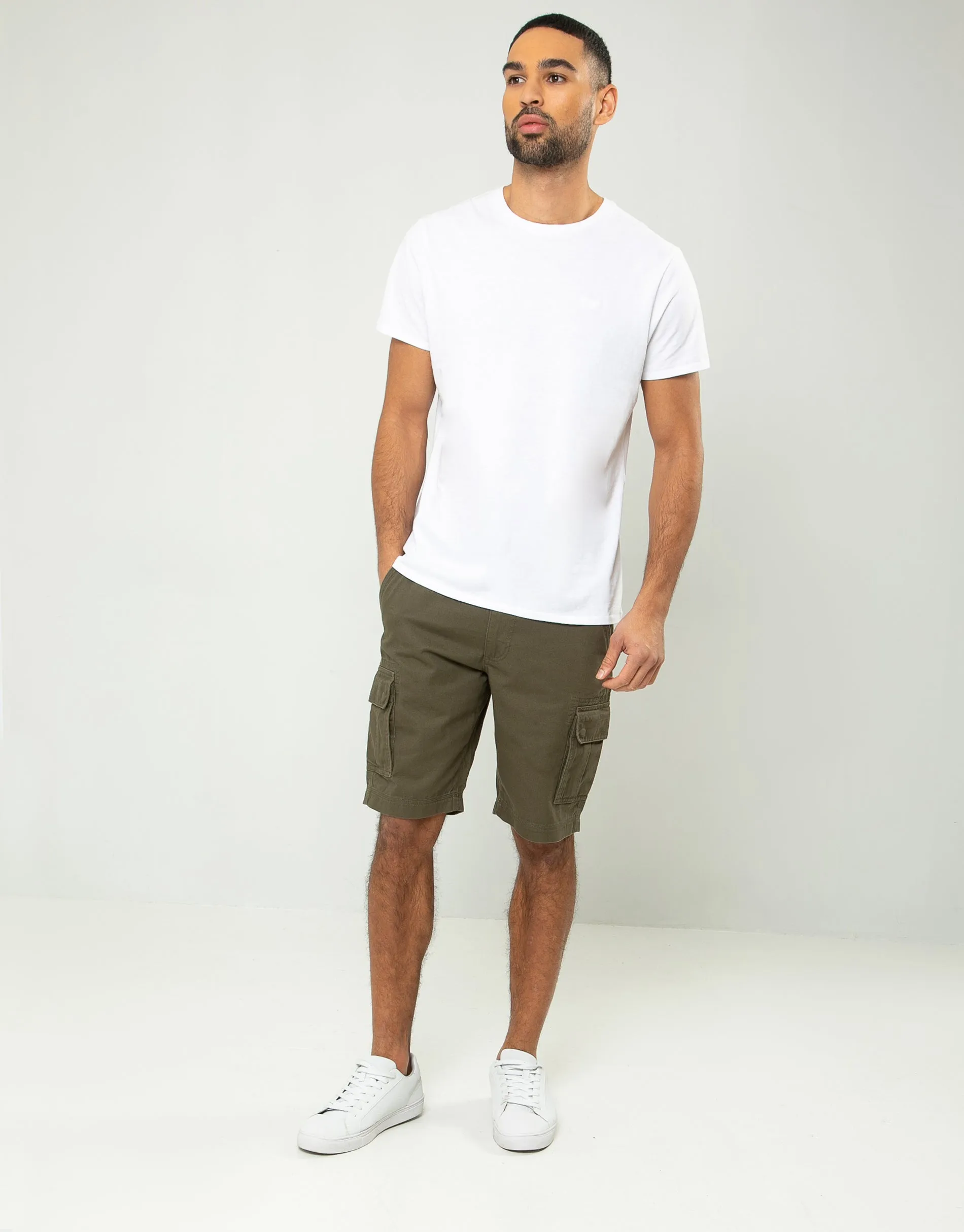 Threadbare Men's Khaki Green Cargo Shorts sold by Threadbare product image thumbnail 3