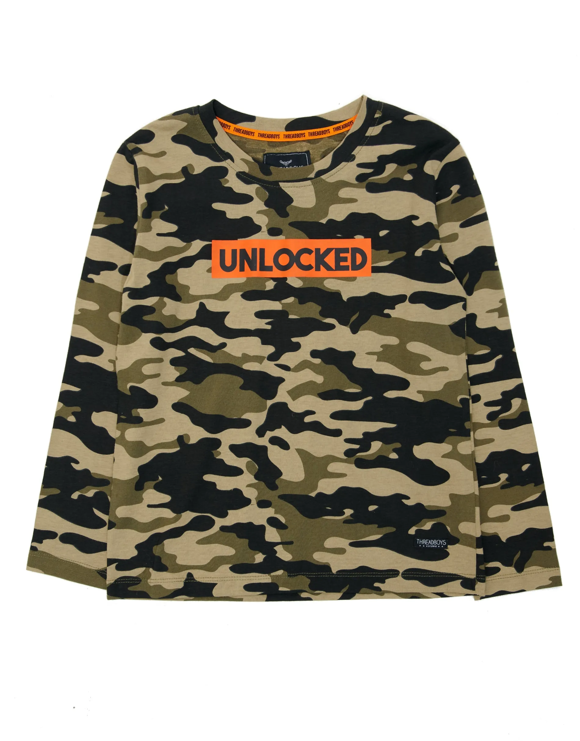 Boys' Camo Long Sleeve T-Shirts (3 Pack) sold by Threadbare product image thumbnail 3