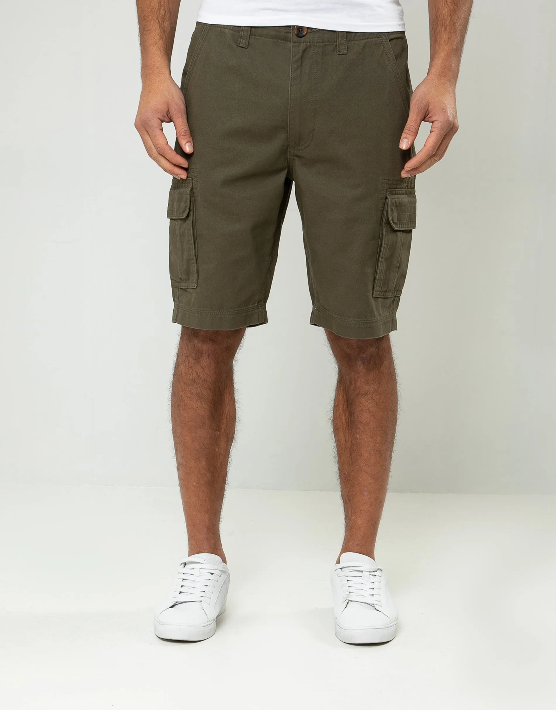 Threadbare Men's Khaki Green Cargo Shorts sold by Threadbare