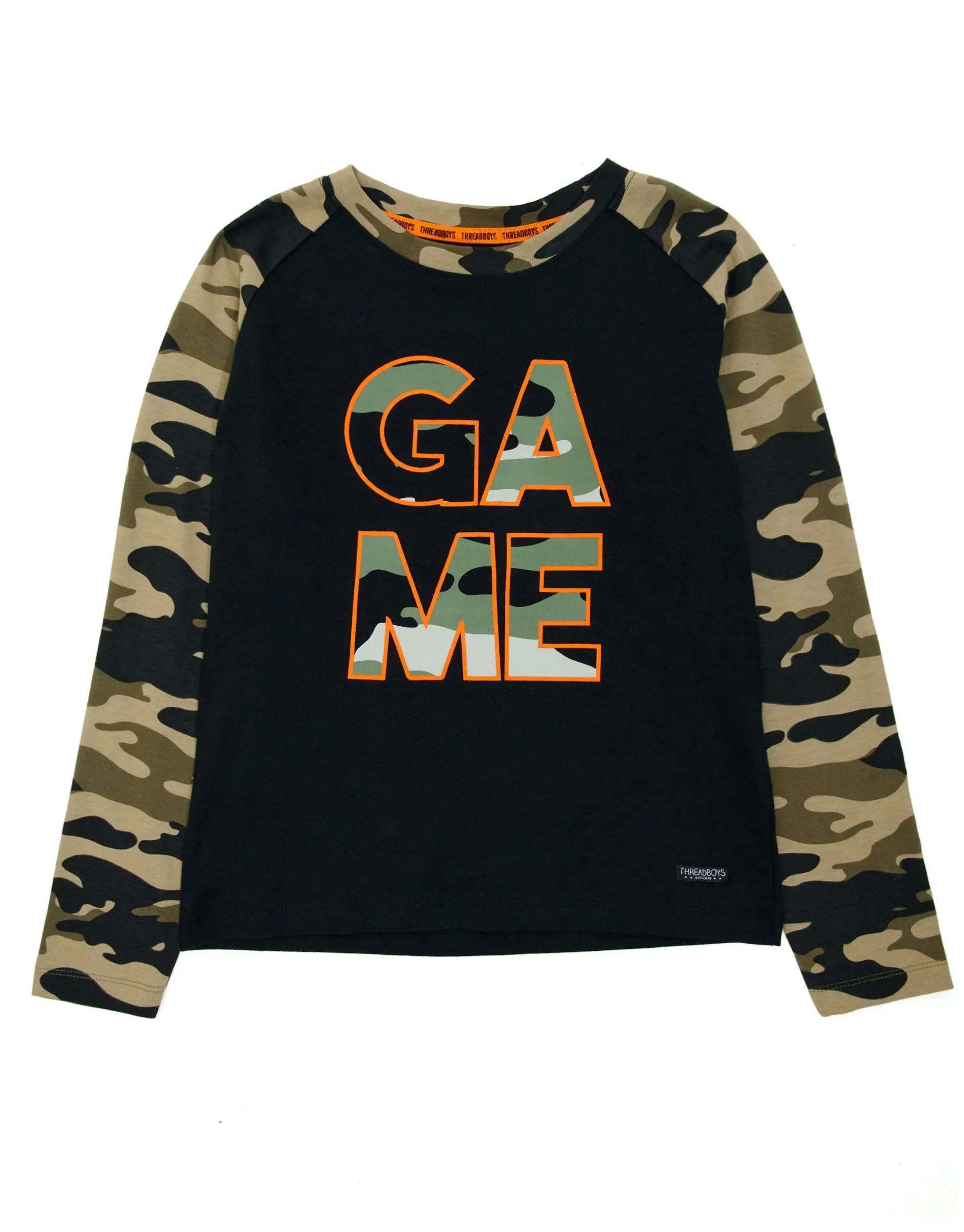 Boys' Camo Long Sleeve T-Shirts (3 Pack) sold by Threadbare product image thumbnail 5