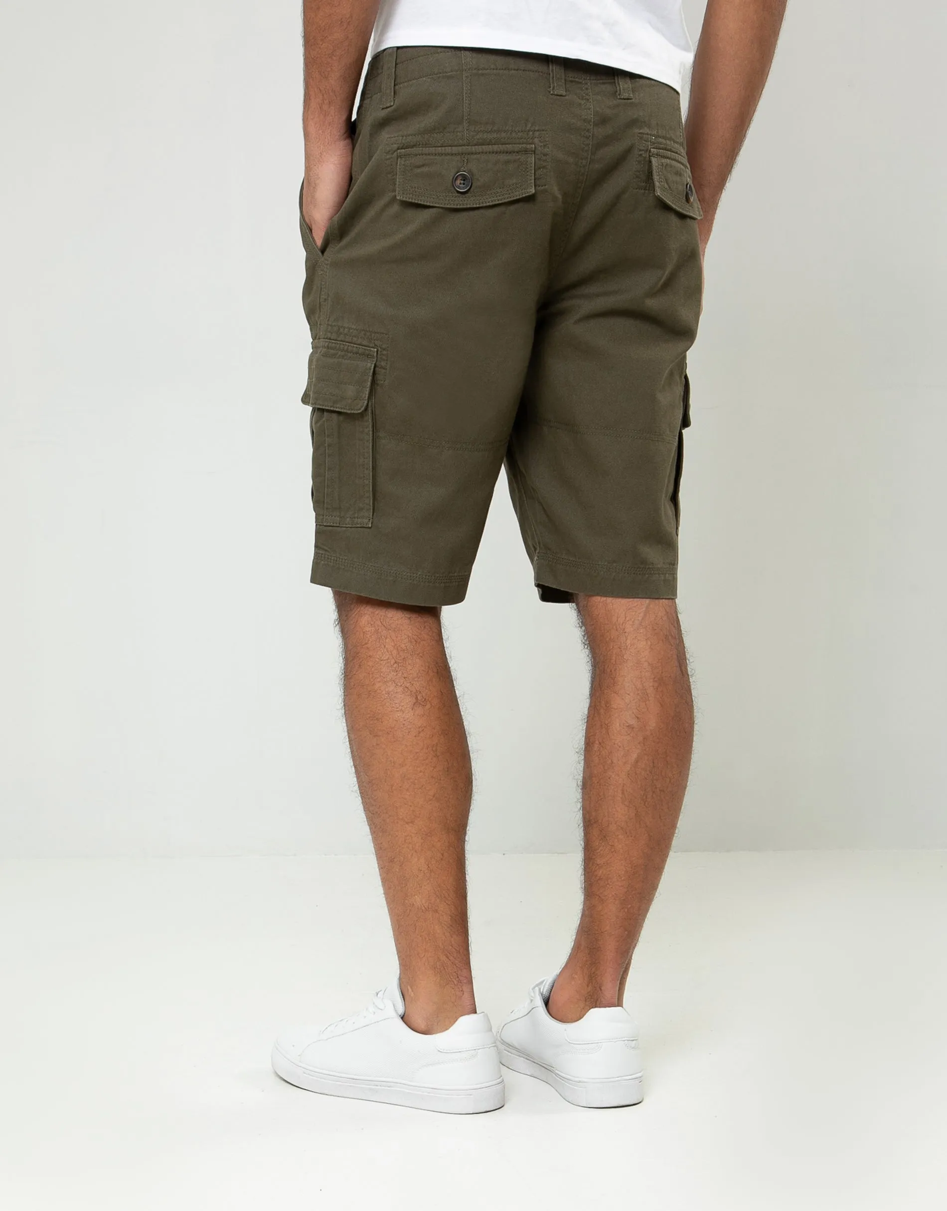 Threadbare Men's Khaki Green Cargo Shorts sold by Threadbare product image thumbnail 2