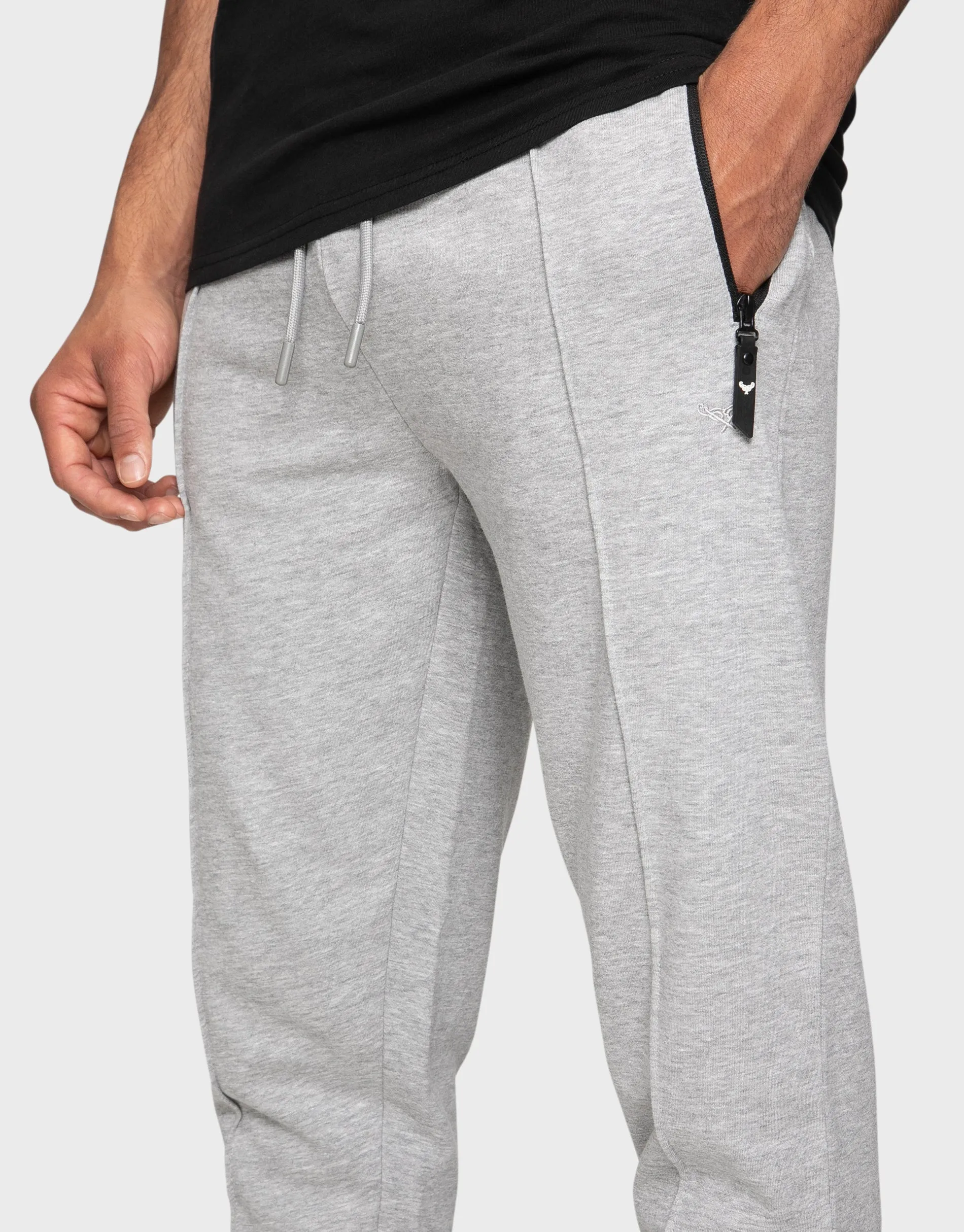 Men's Grey Marl Fleece Joggers sold by Threadbare product image thumbnail 4