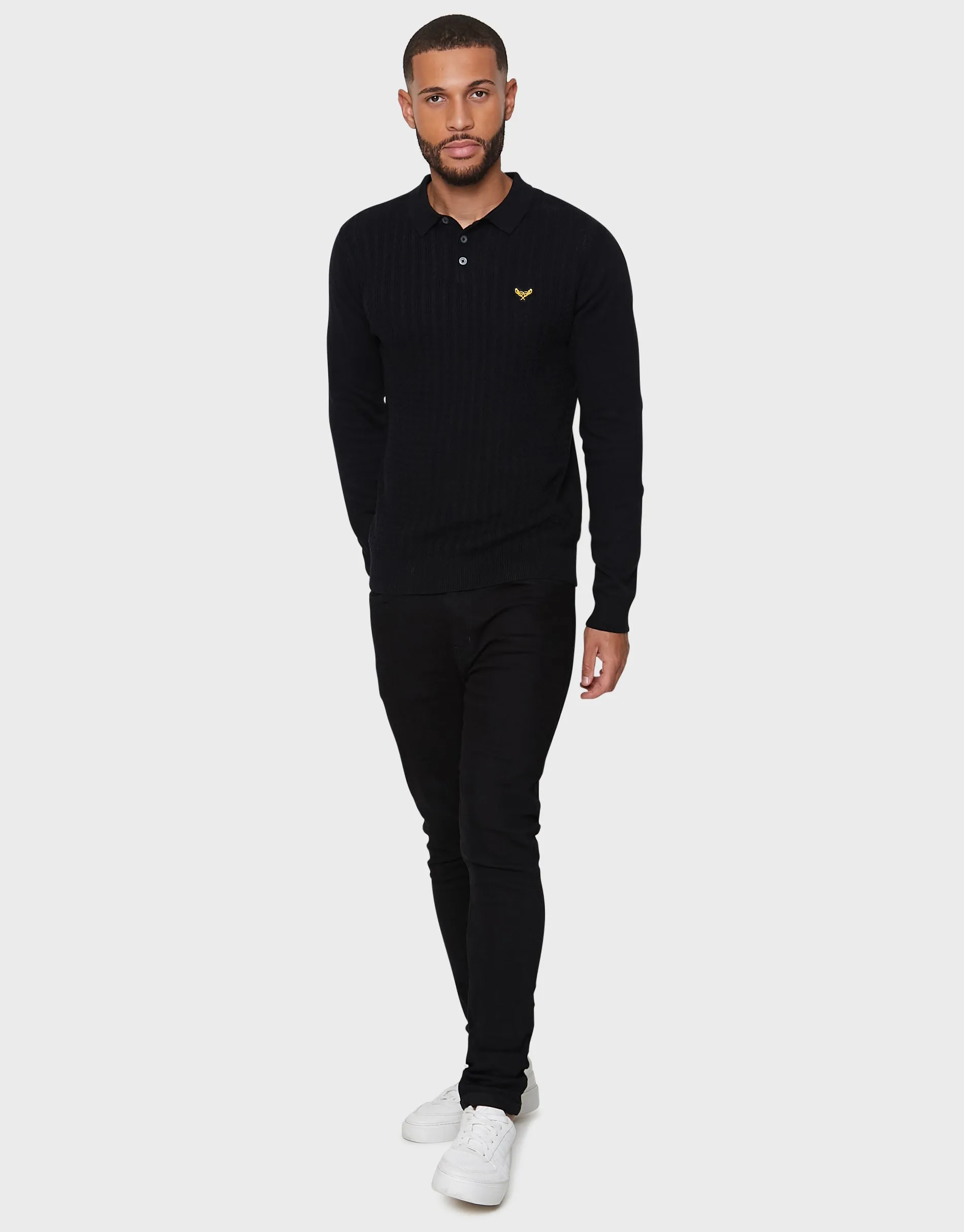 Men's Black Polo Neck Jumper sold by Threadbare product image thumbnail 3