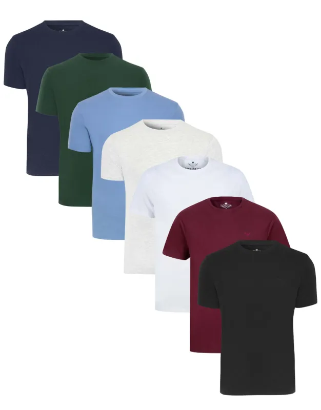 Men's Multi Cotton Rich T-Shirts (7 Pack) sold by Threadbare