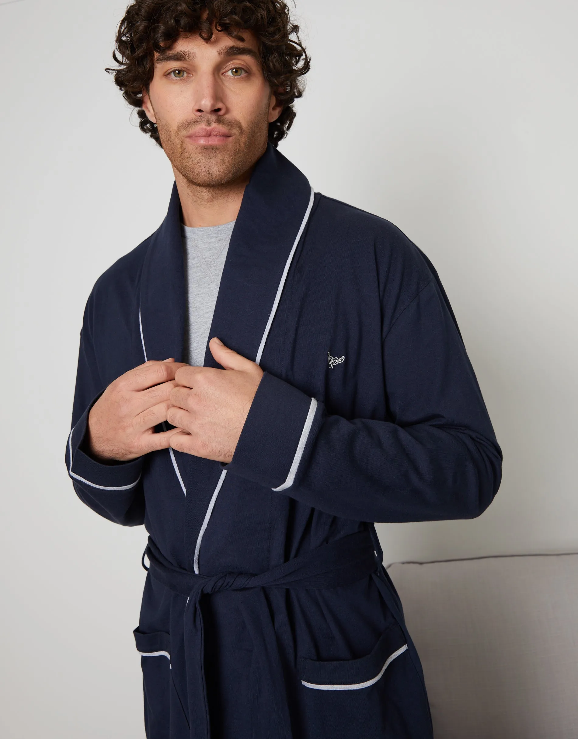 Threadbare Men's Navy Lightweight Dressing Gown sold by Threadbare
