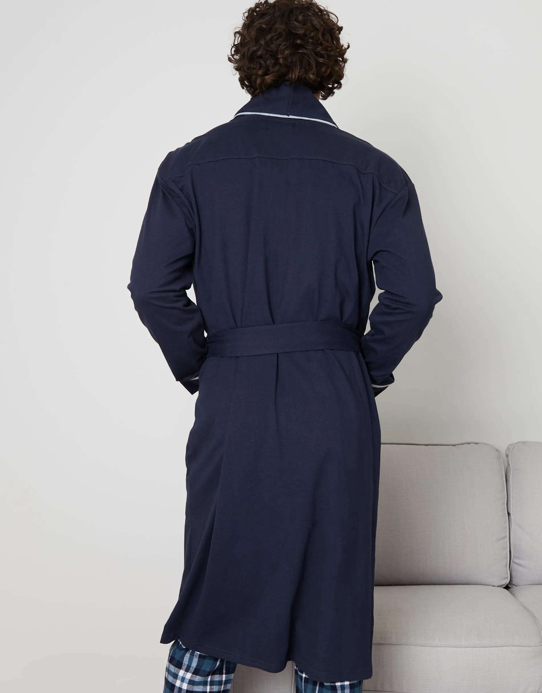 Threadbare Men's Navy Lightweight Dressing Gown sold by Threadbare product image thumbnail 2