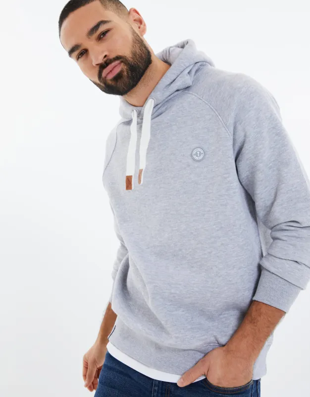 Men's Grey Marl Casual Pullover Hoodie sold by Threadbare