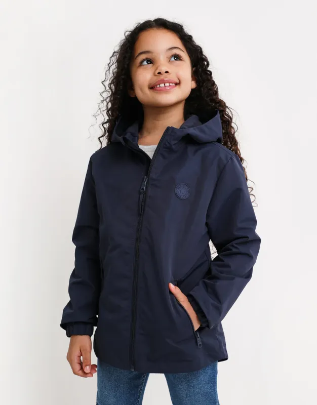 Girls' Navy Soft Shell Jacket sold by Threadbare