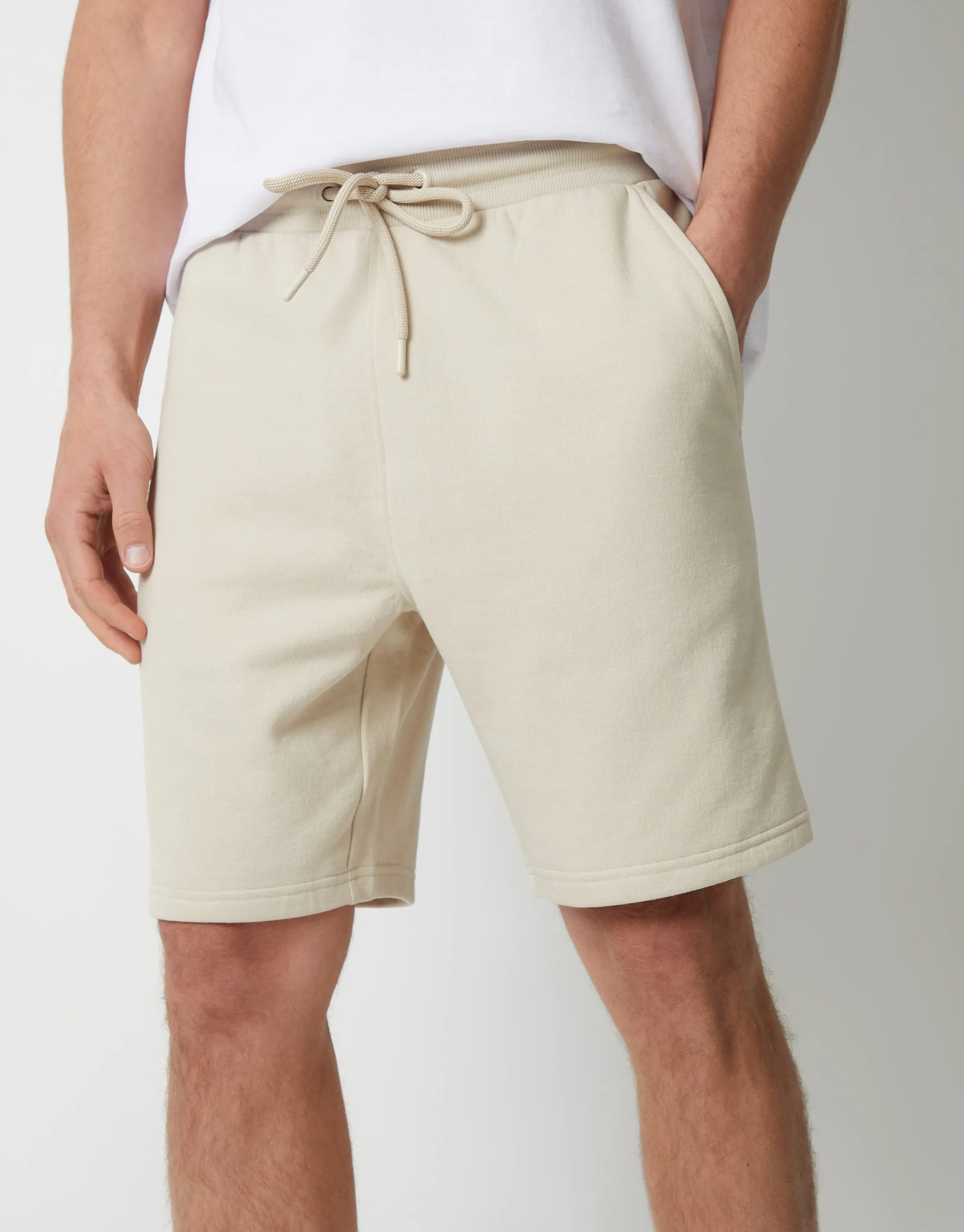 Taupe Sweat Shorts sold by Threadbare