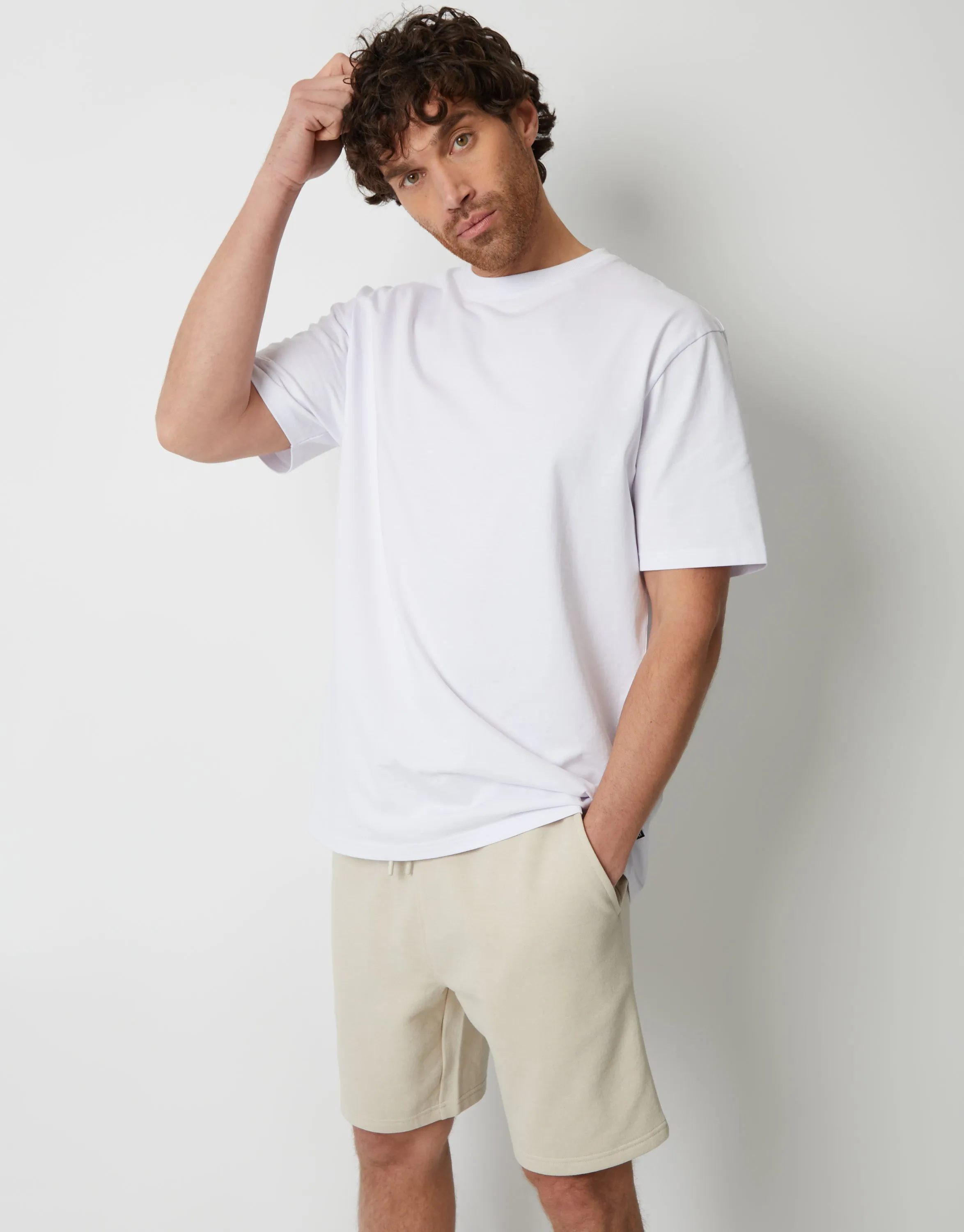 Taupe Sweat Shorts sold by Threadbare product image thumbnail 4