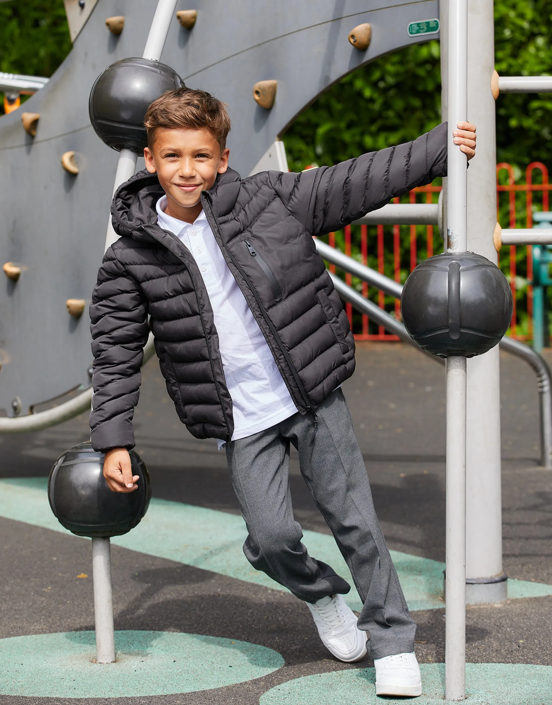 Boys' Black Puffer Jacket sold by Threadbare