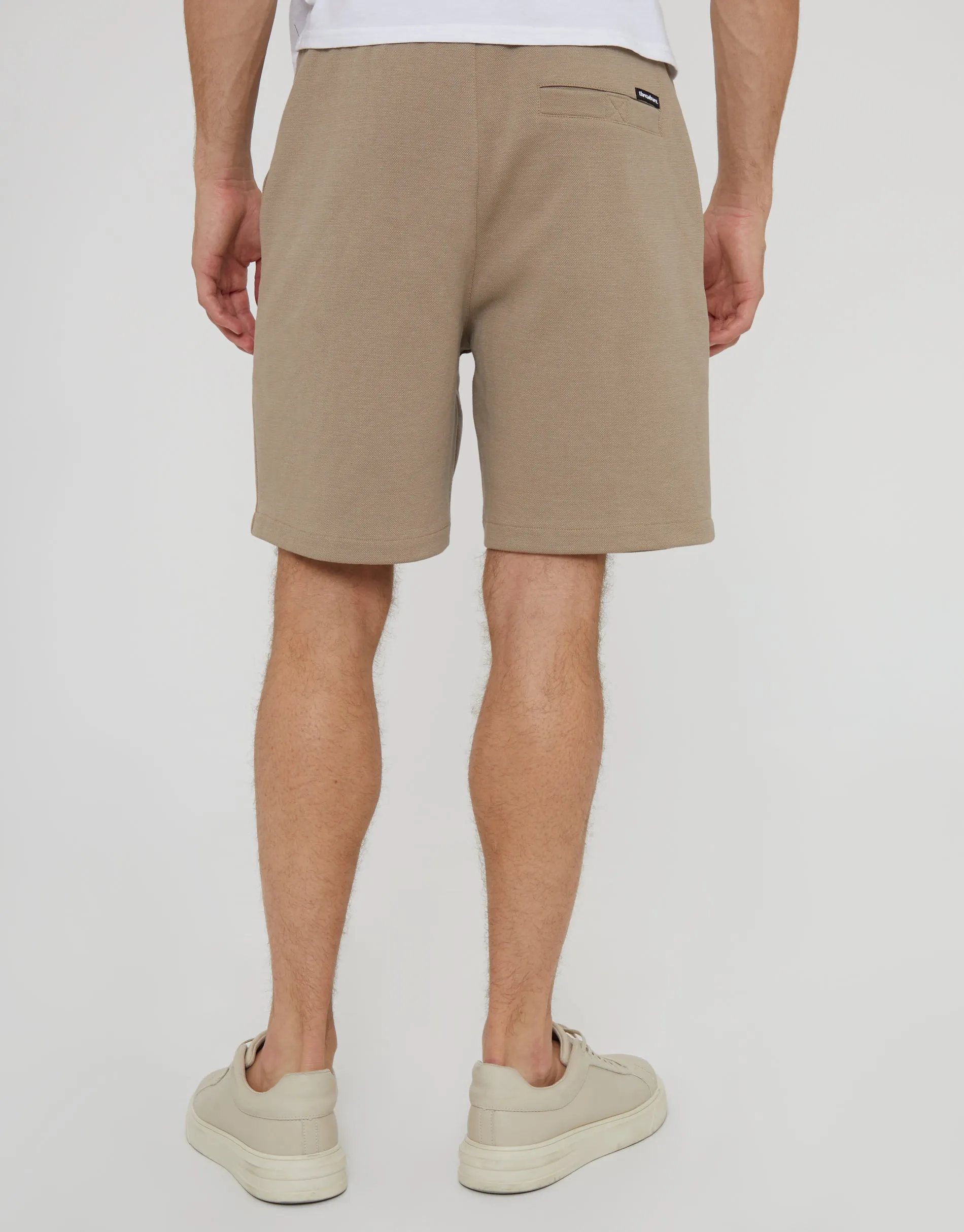 Men's Stone Pique Sweat Shorts sold by Threadbare product image thumbnail 2