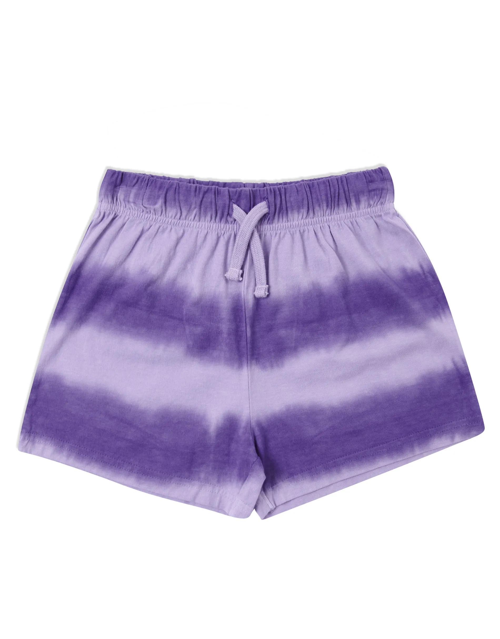 Girls' Purple Tie Dye Short Pyjamas With Scrunchie (3-Piece Set) sold by Threadbare product image thumbnail 3