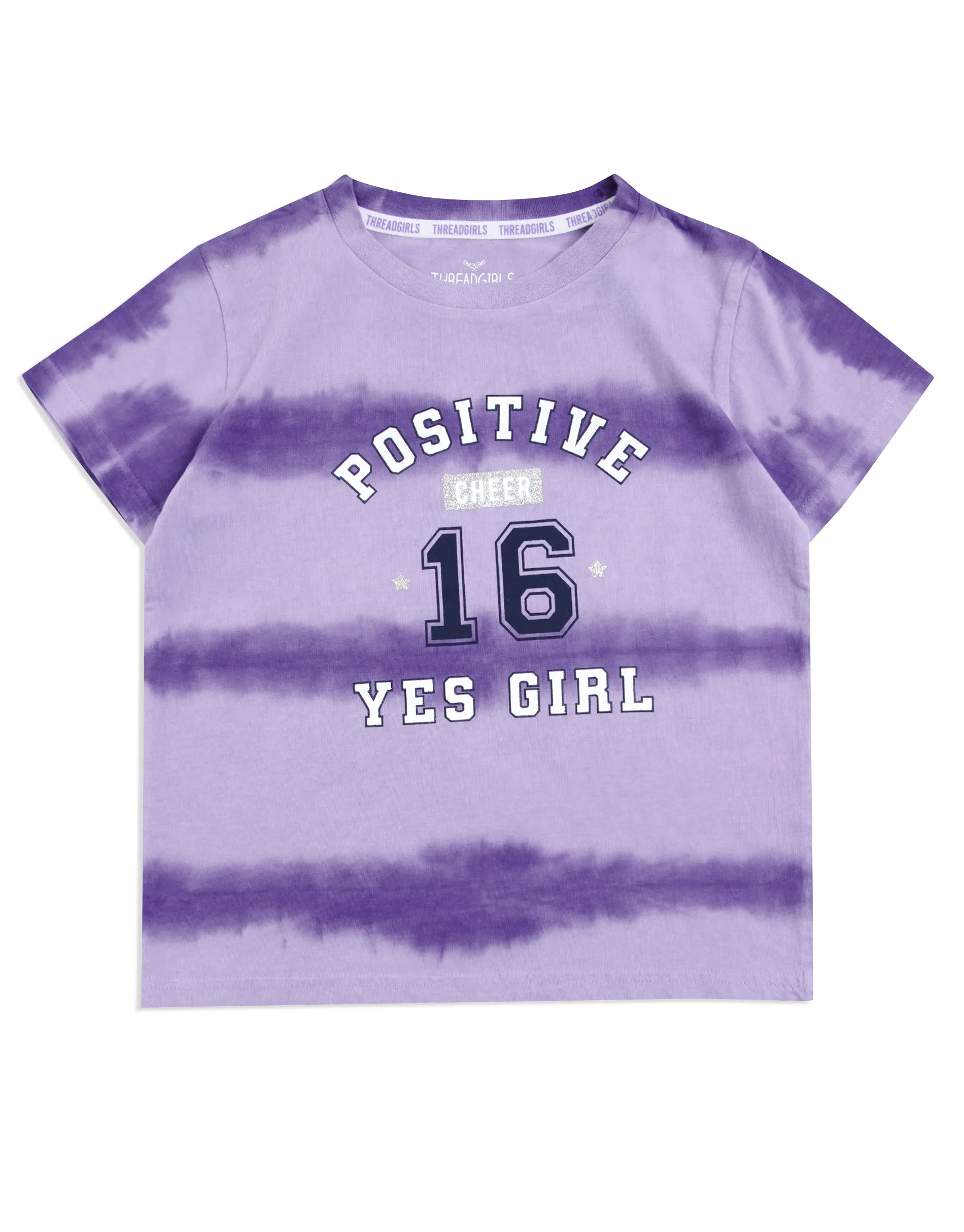 Girls' Purple Tie Dye Short Pyjamas With Scrunchie (3-Piece Set) sold by Threadbare product image thumbnail 2
