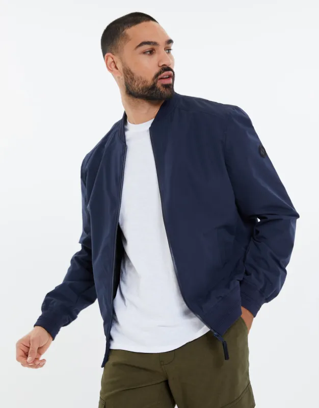 Men's Navy Lightweight Bomber Jacket sold by Threadbare