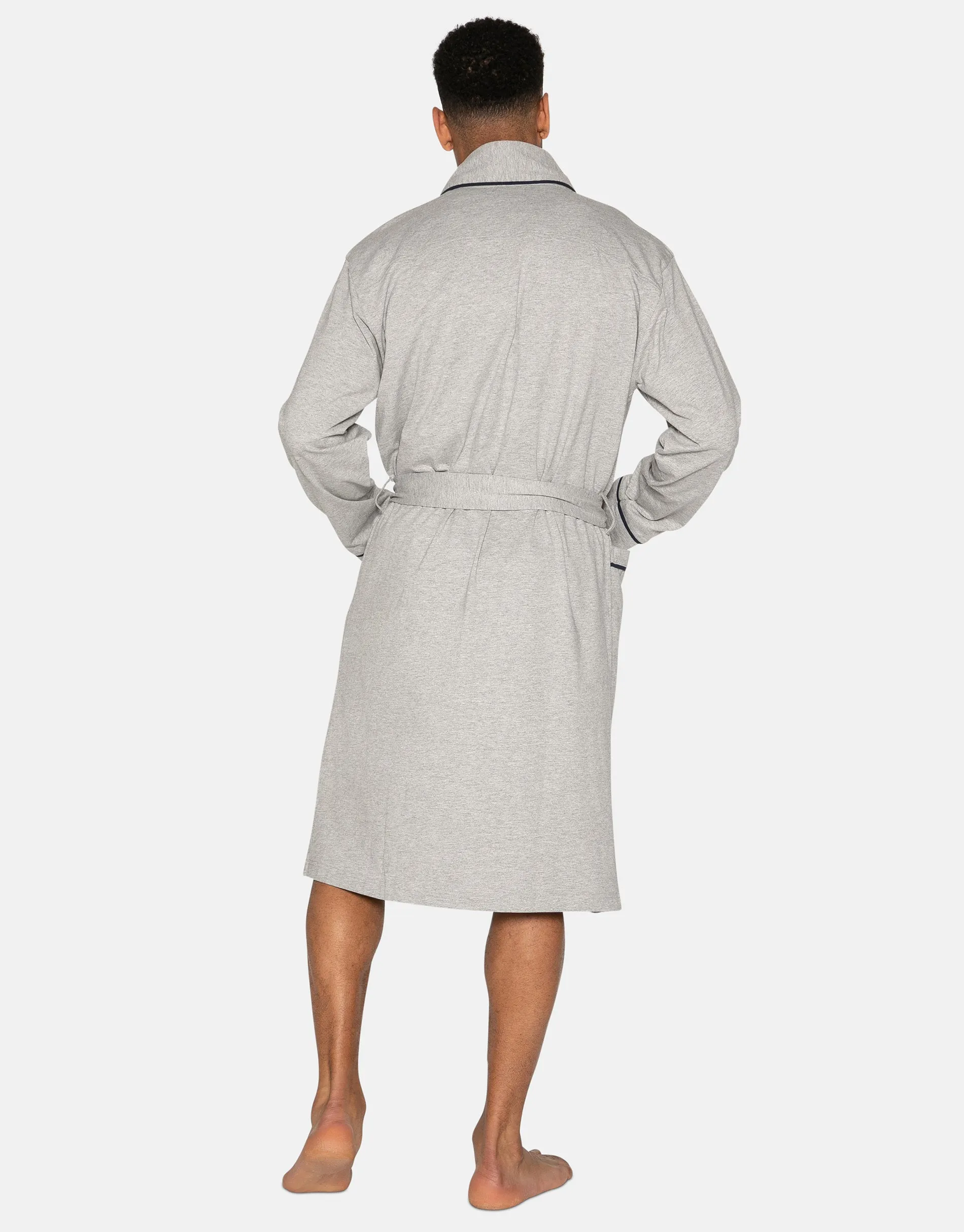 Men's Light Grey Lightweight Dressing Gown sold by Threadbare product image thumbnail 2