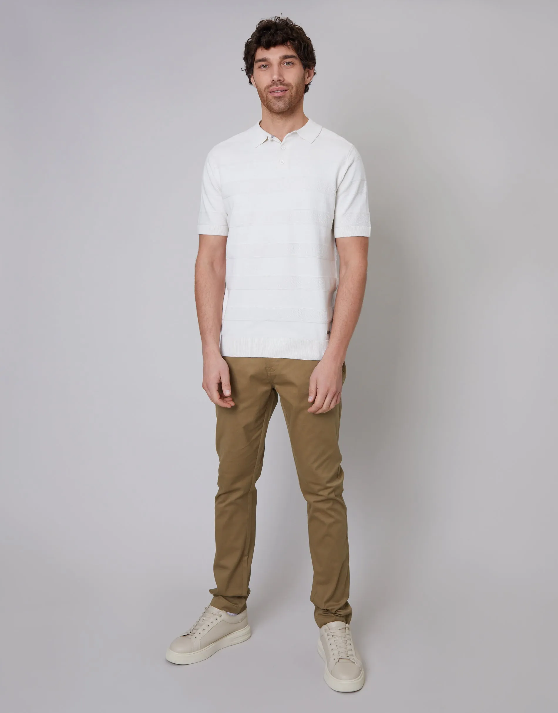 Men's Dark Stone Slim Fit 5 Pocket Chino Trousers sold by Threadbare product image thumbnail 3