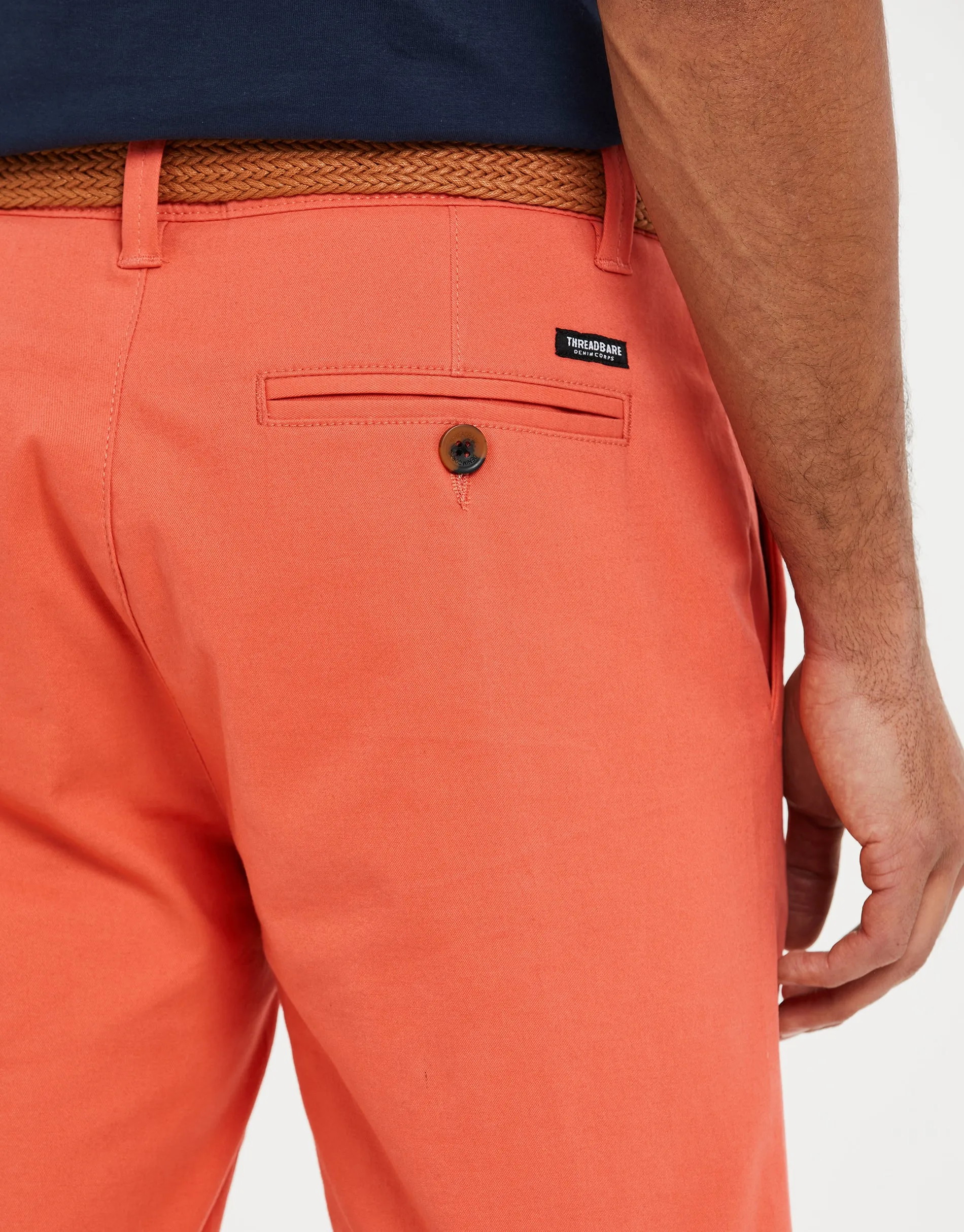 Men's Coral Belted Chino Shorts sold by Threadbare product image thumbnail 4