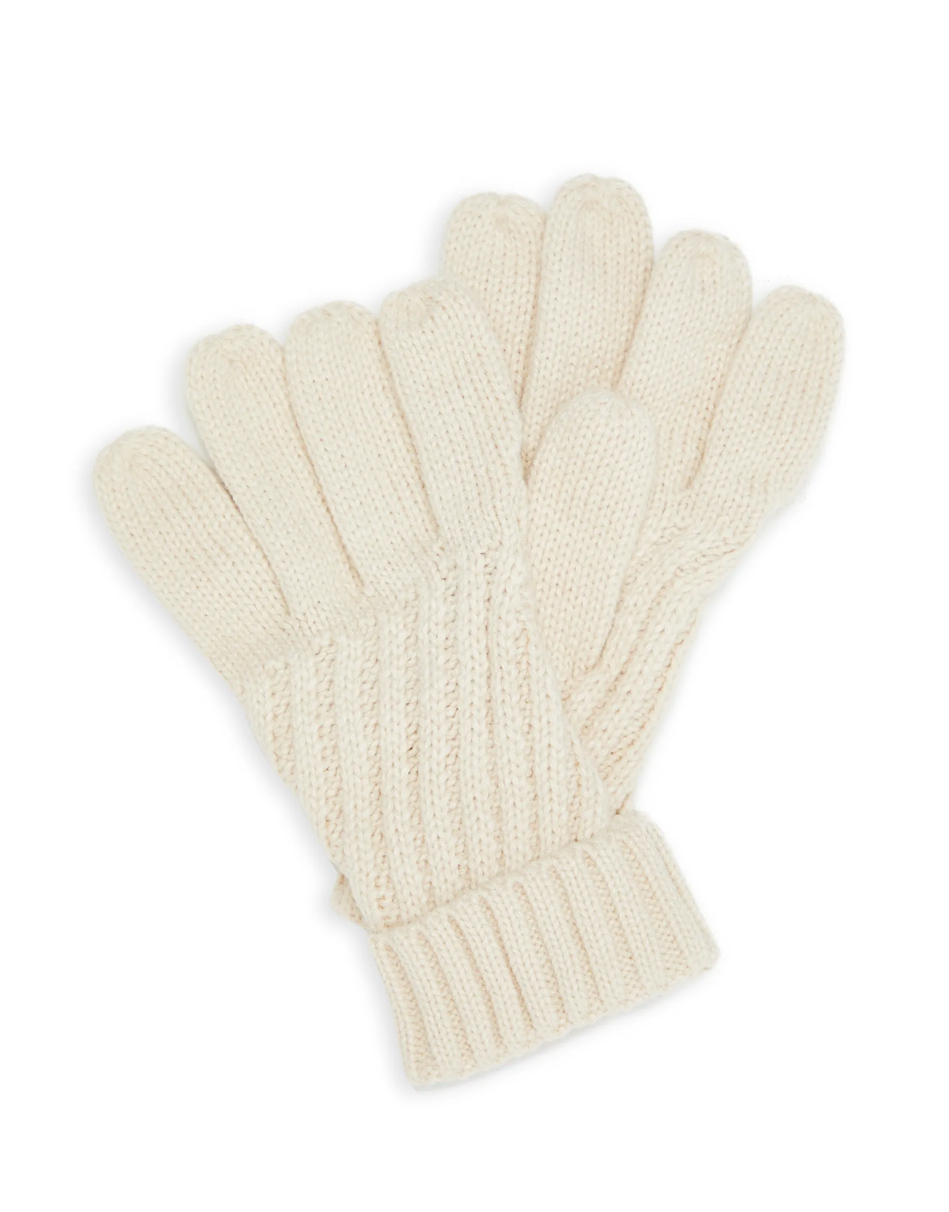 Women's Cream Knitted Hat & Gloves (2-Piece Set) sold by Threadbare product image thumbnail 4