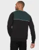 Men's Black Colourblock Crew Neck Jumper sold by Threadbare