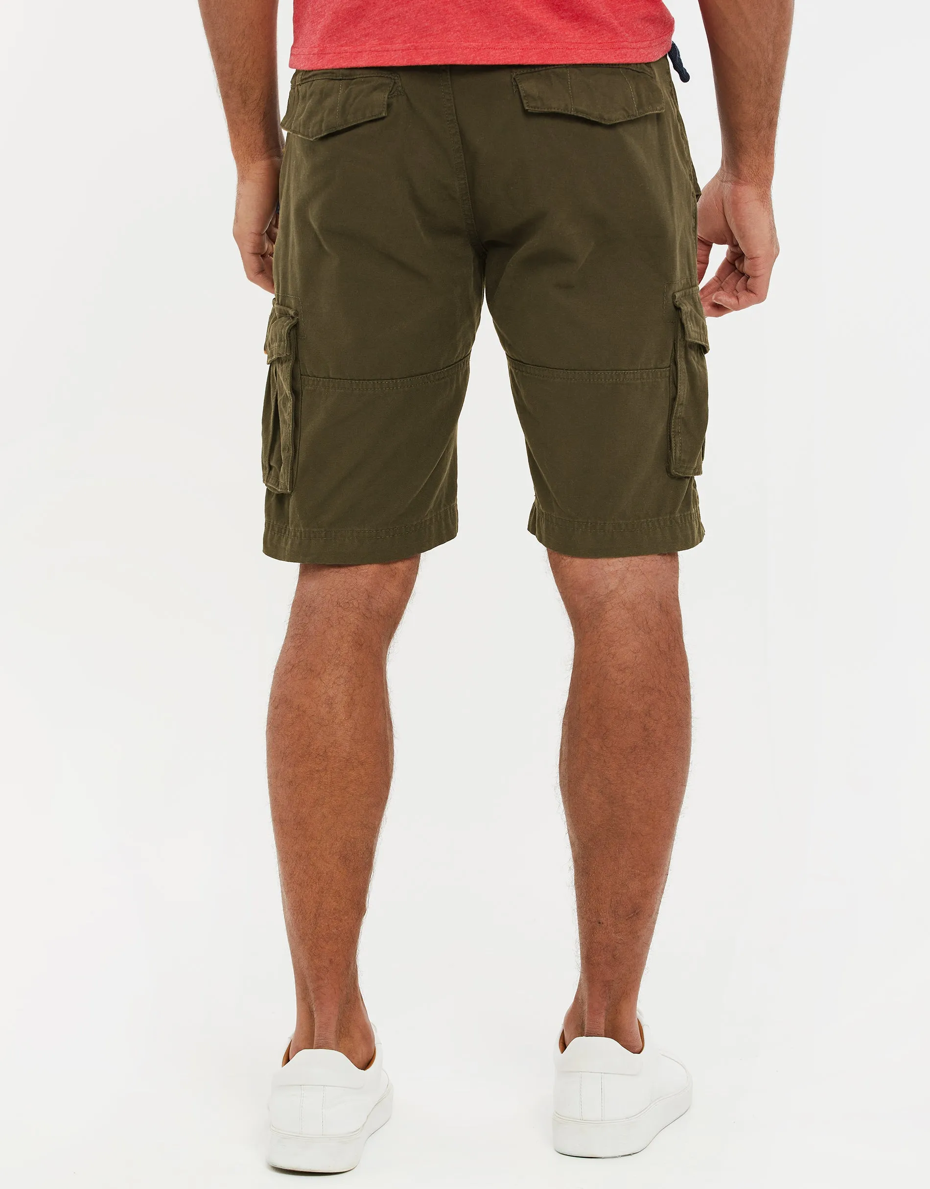 Men's Khaki Belted Cargo Shorts sold by Threadbare product image thumbnail 2