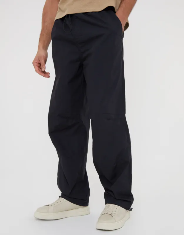 Men's Black Relaxed Fit Jogger Style Cuffed Trousers sold by Threadbare