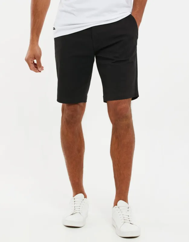 Black Slim Fit Chino Shorts sold by Threadbare