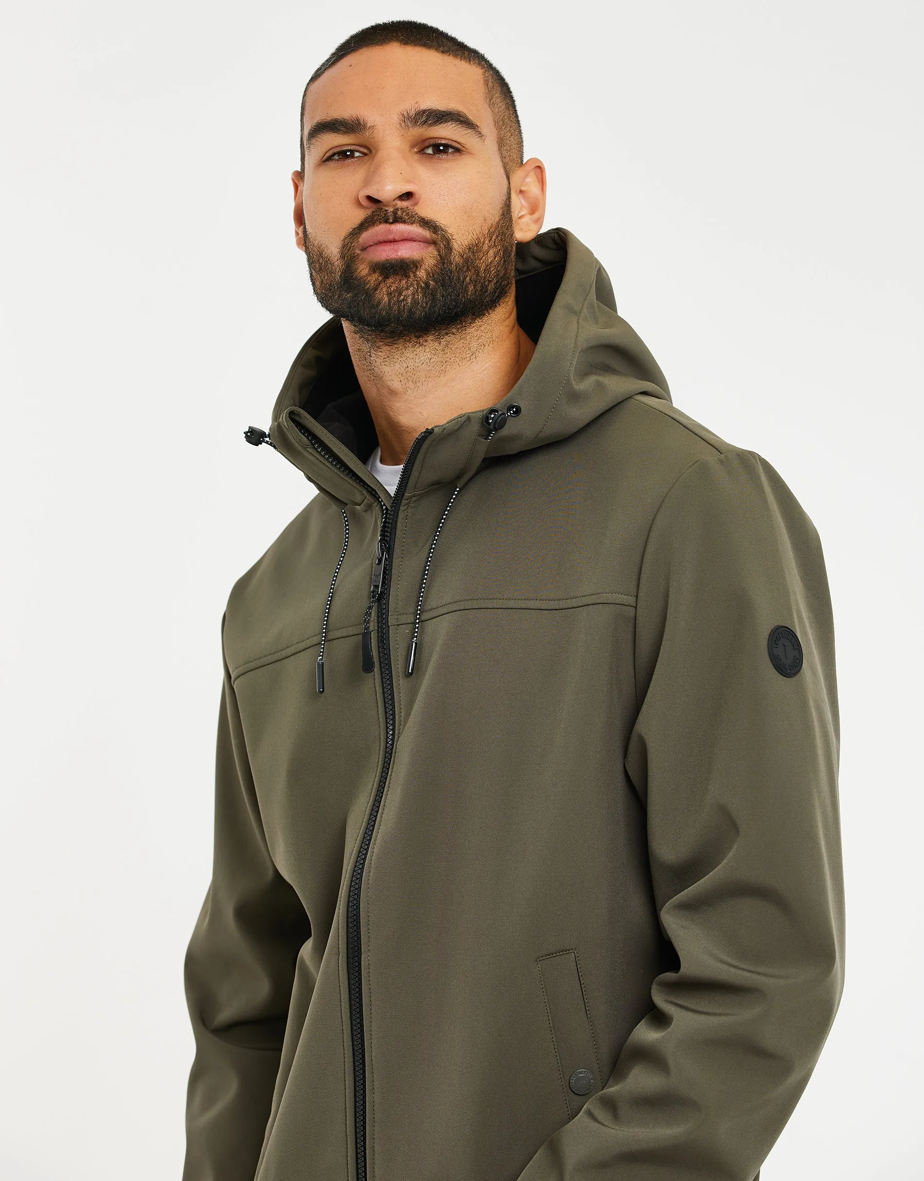 Men's Khaki Lightweight Hooded Jacket sold by Threadbare product image thumbnail 4