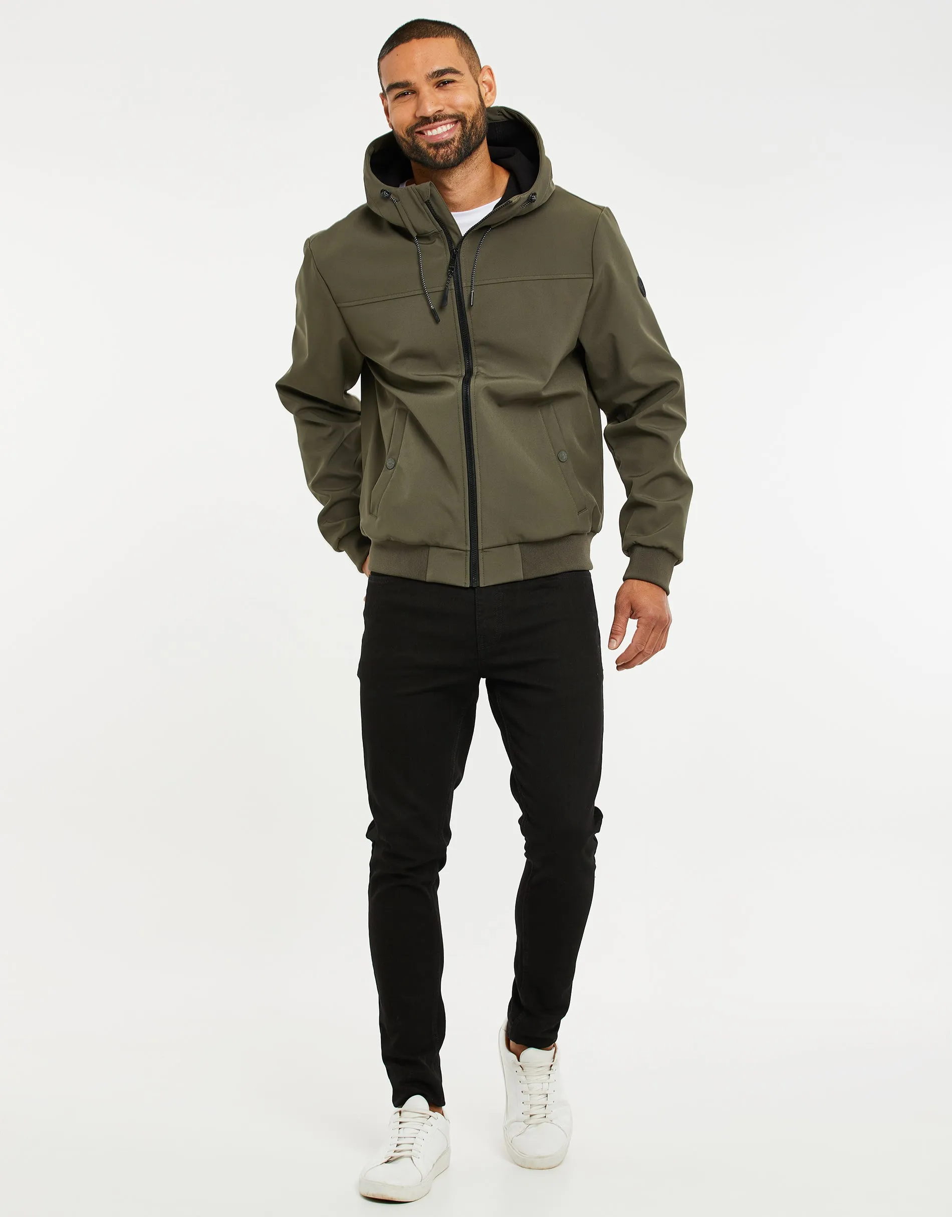 Men's Khaki Lightweight Hooded Jacket sold by Threadbare product image thumbnail 3