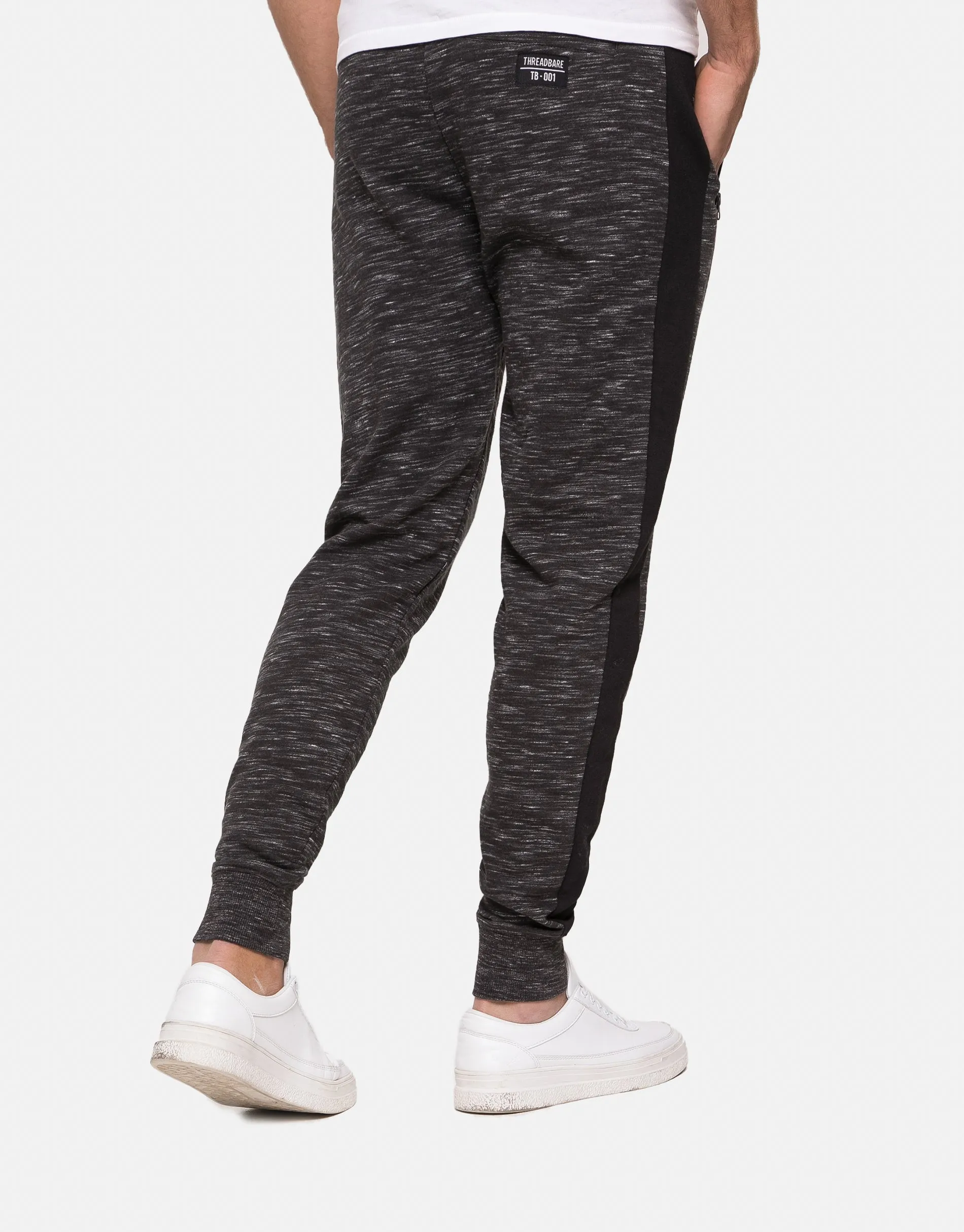Men's Black Space Dye Joggers sold by Threadbare product image thumbnail 2