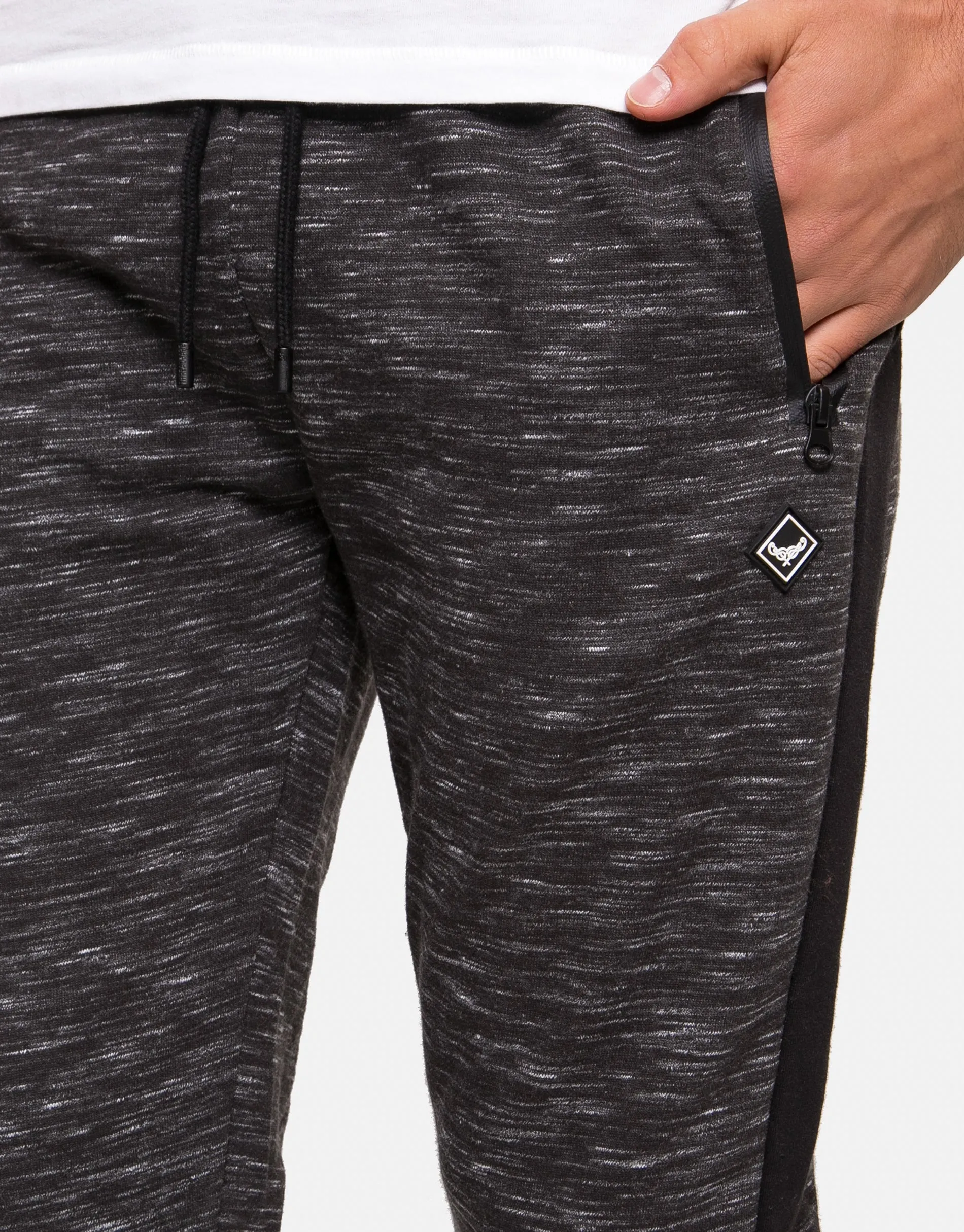 Men's Black Space Dye Joggers sold by Threadbare product image thumbnail 4