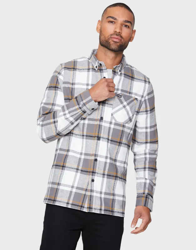 Men's Milan Check Long Sleeve Shirt sold by Threadbare