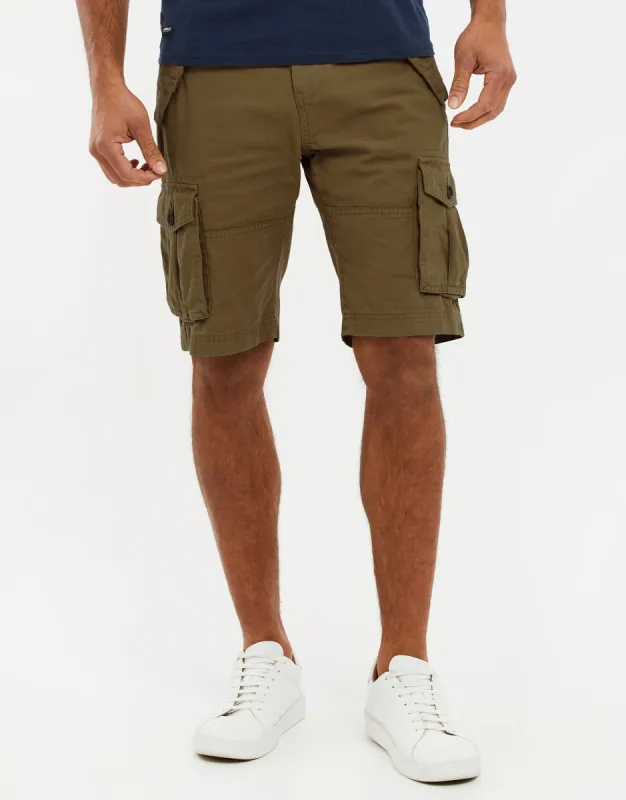 Men's Khaki Cargo Shorts sold by Threadbare