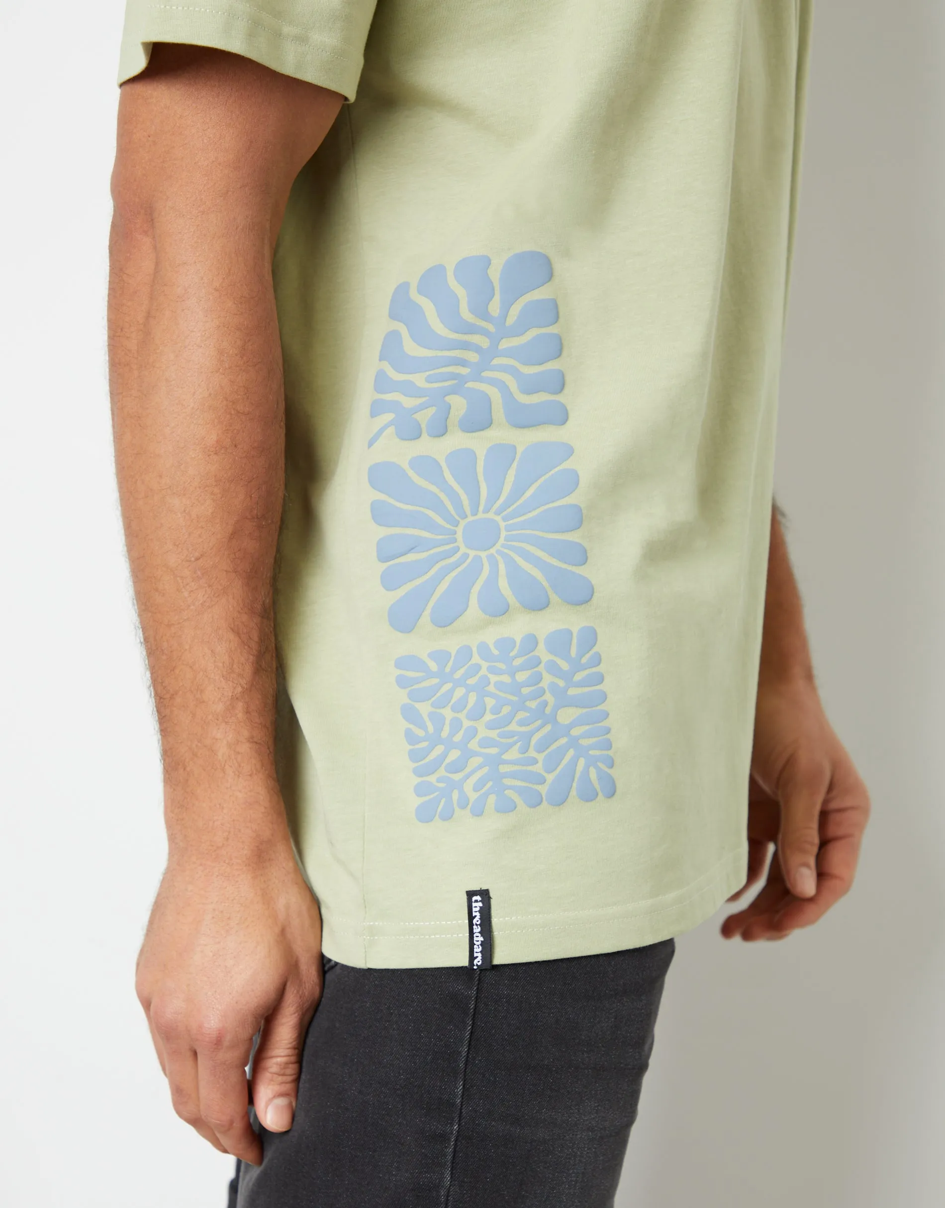 Sage Green Graphic Print Oversized T-Shirt sold by Threadbare product image thumbnail 4