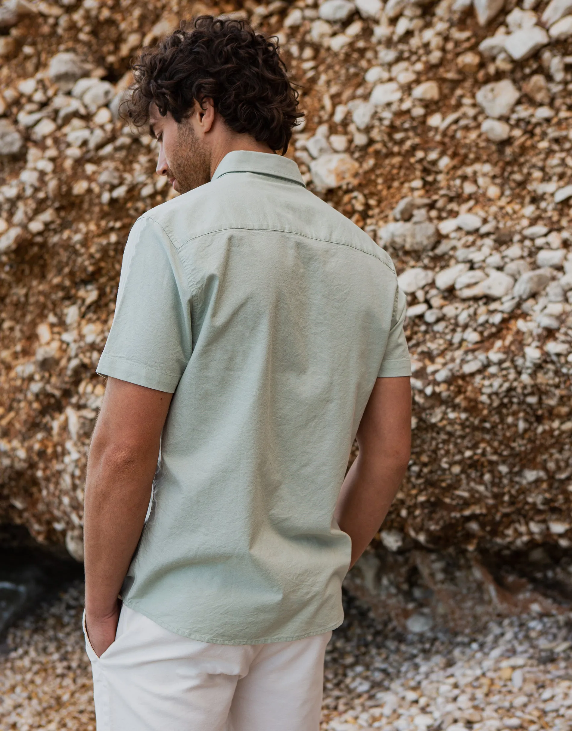 Sage GreenShort Sleeve Shirt sold by Threadbare product image thumbnail 2