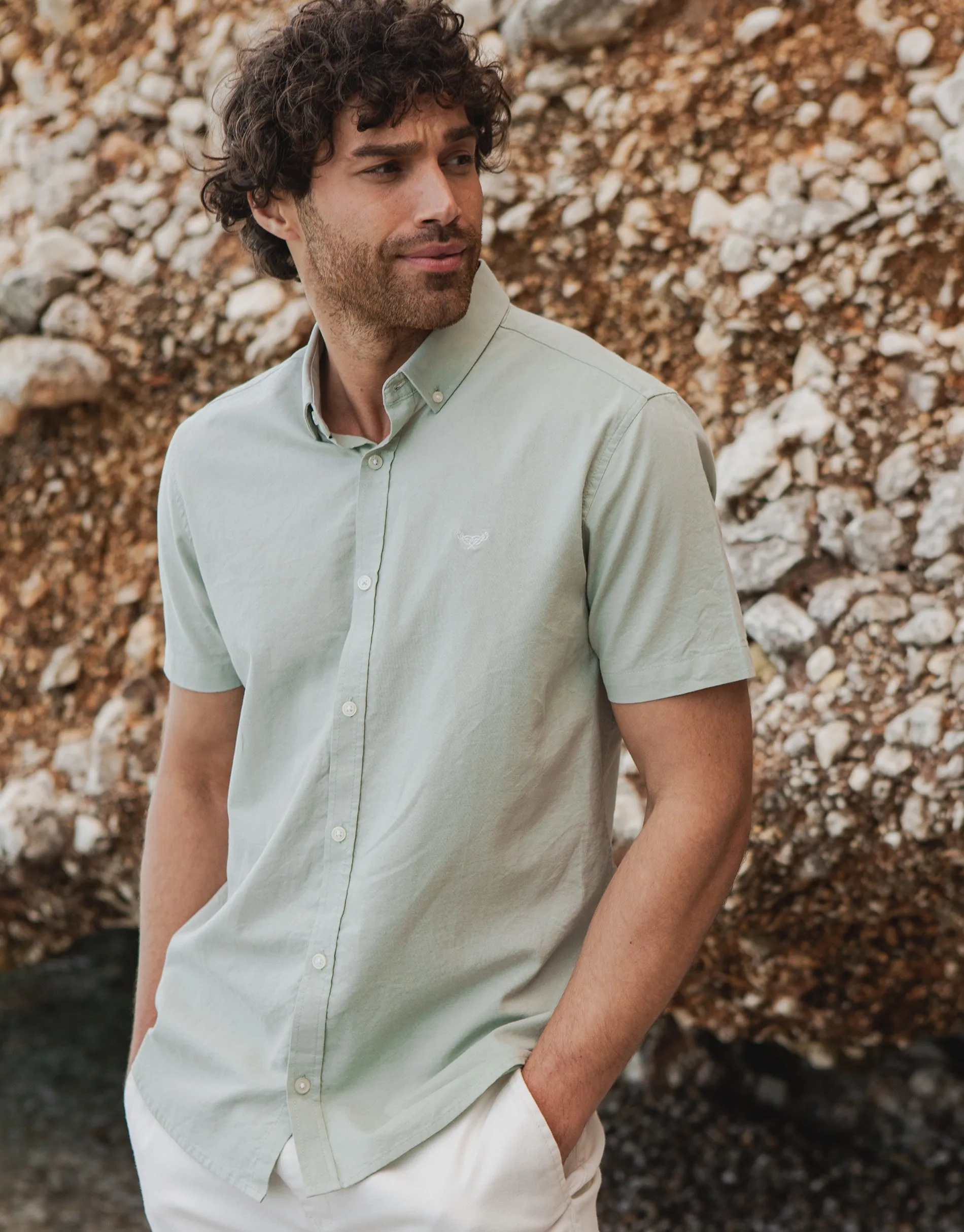 Sage GreenShort Sleeve Shirt sold by Threadbare product image thumbnail 3
