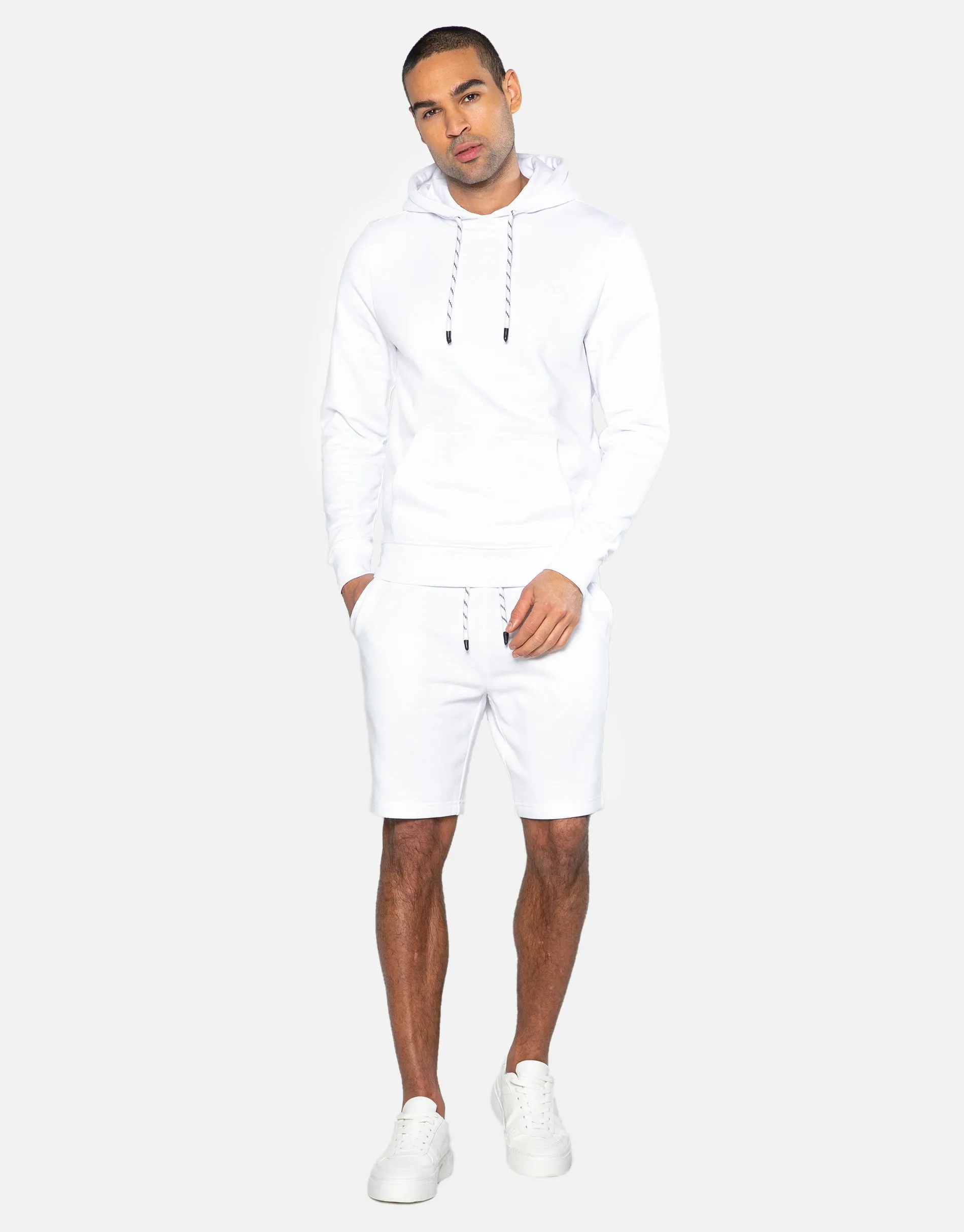 Men's White Fleece Shorts sold by Threadbare product image thumbnail 3