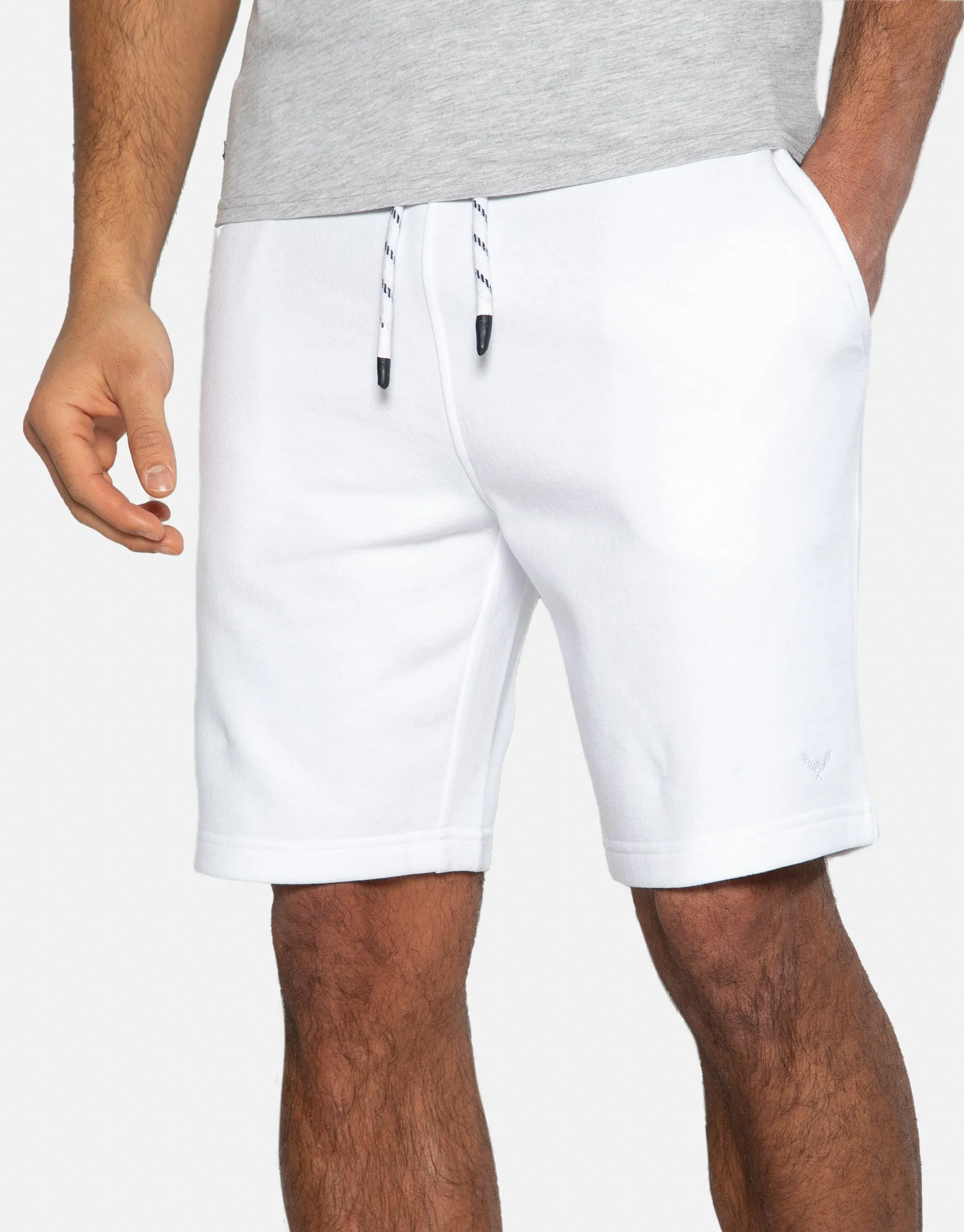 Men's White Fleece Shorts sold by Threadbare product image thumbnail 4