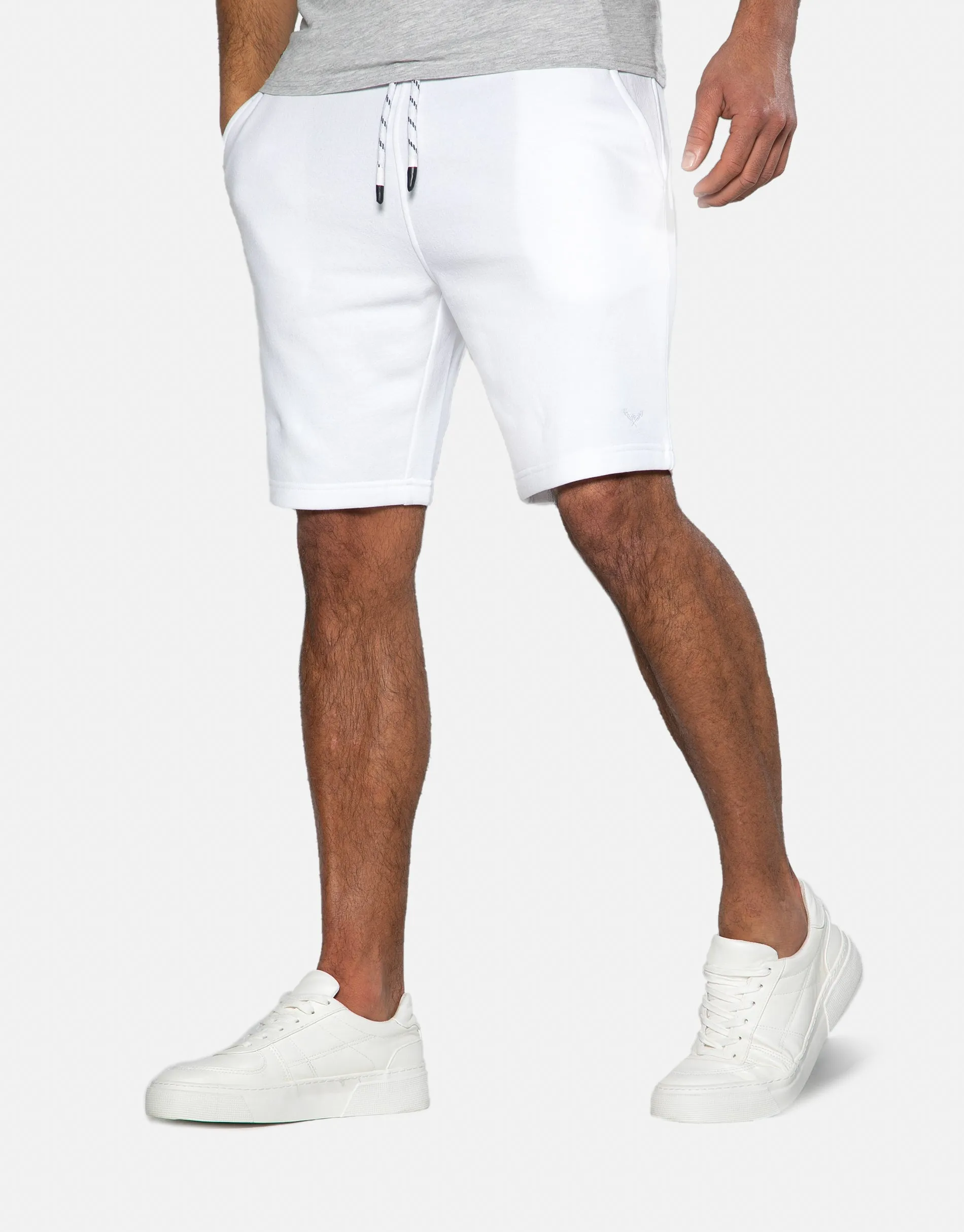 Men's White Fleece Shorts sold by Threadbare
