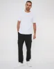 Black Linen Blend Cargo Trousers sold by Threadbare