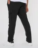Black Linen Blend Cargo Trousers sold by Threadbare