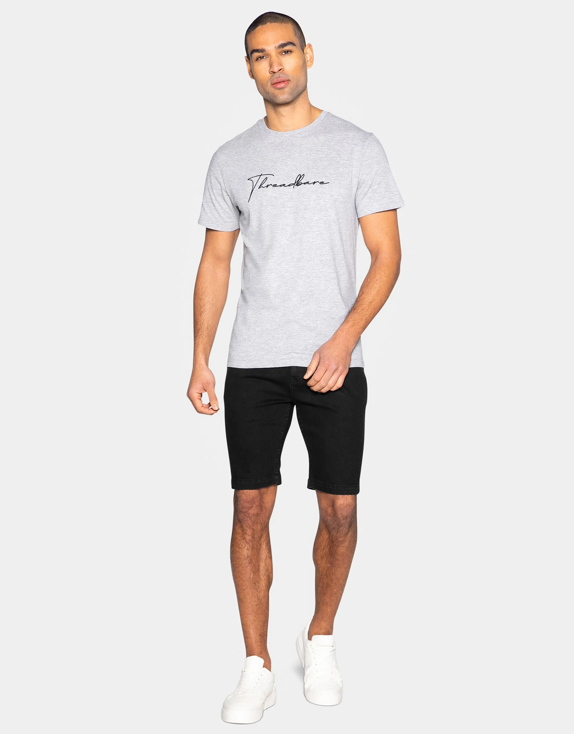 Men's Light Grey Large Script T-Shirt sold by Threadbare product image thumbnail 3