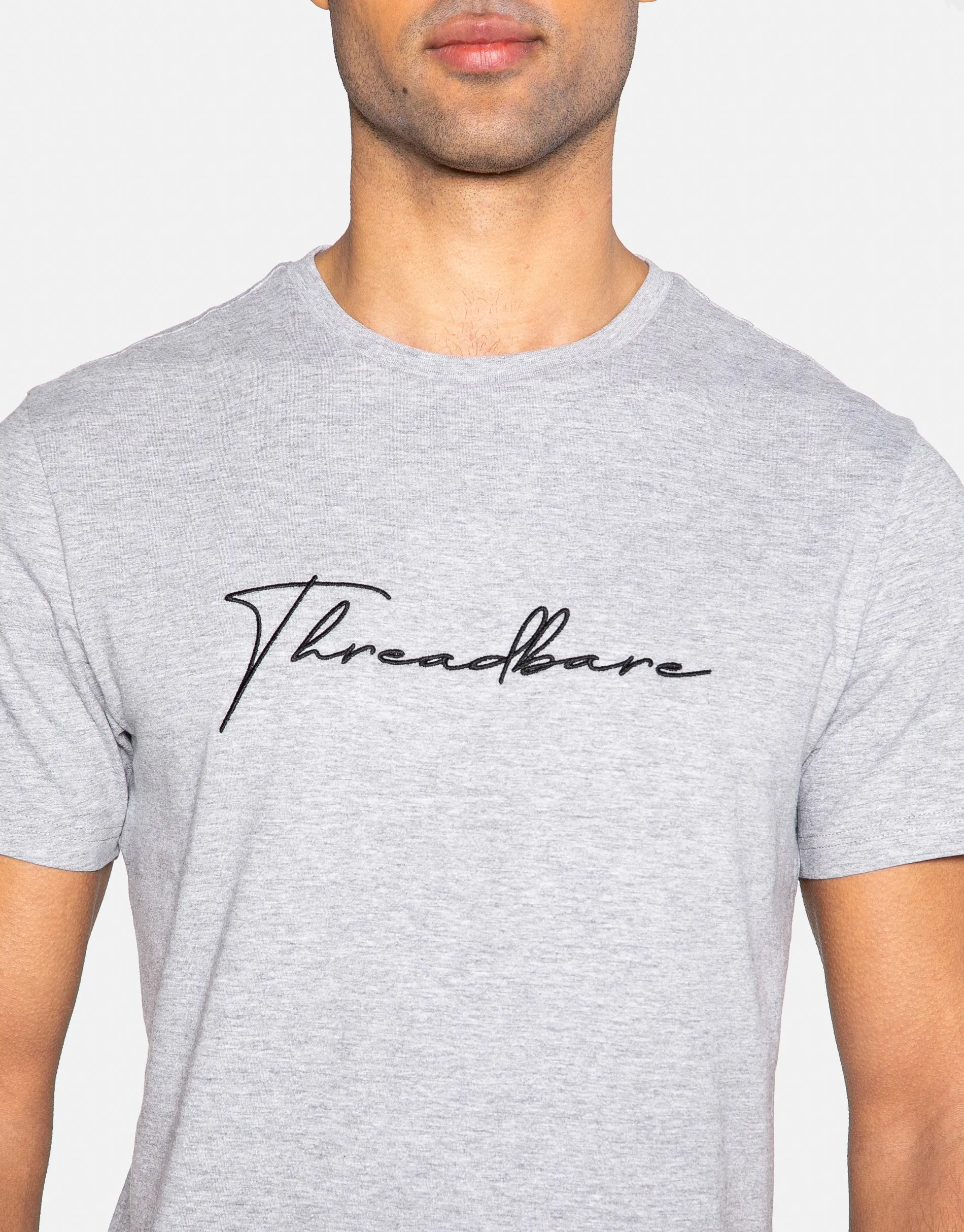 Men's Light Grey Large Script T-Shirt sold by Threadbare product image thumbnail 4