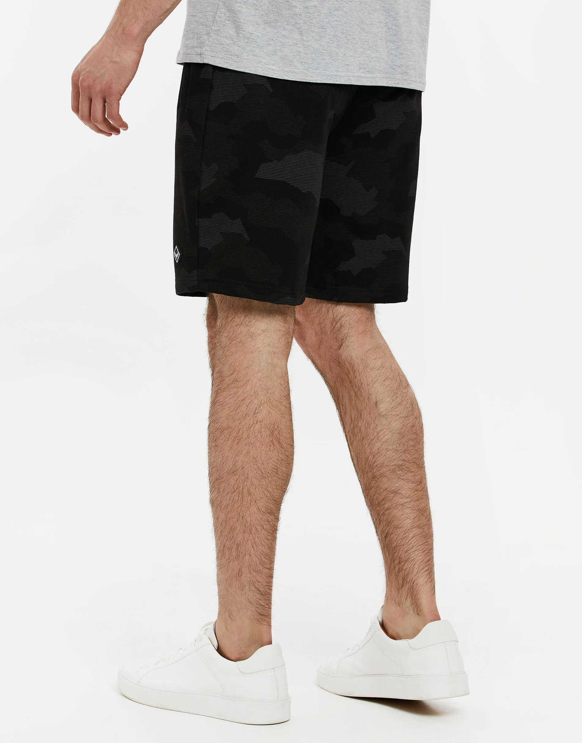 Threadbare Men's Charcoal Grey Camo Sweat Shorts sold by Threadbare product image thumbnail 2